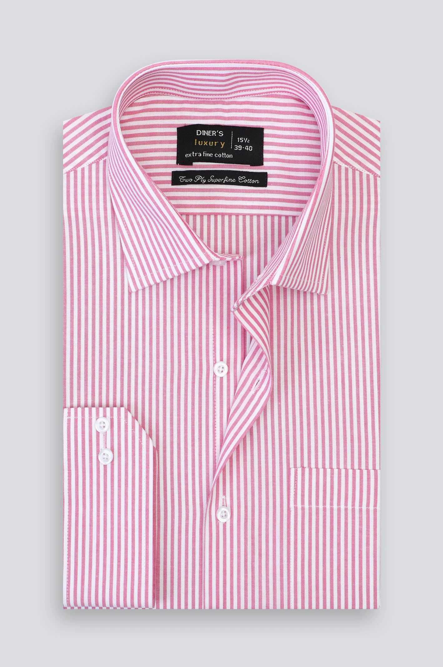 Pink Bengal Stripes Formal Shirt - Image 3