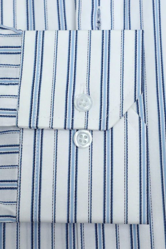 Blue Hairline Stripe Formal Shirt - Image 3