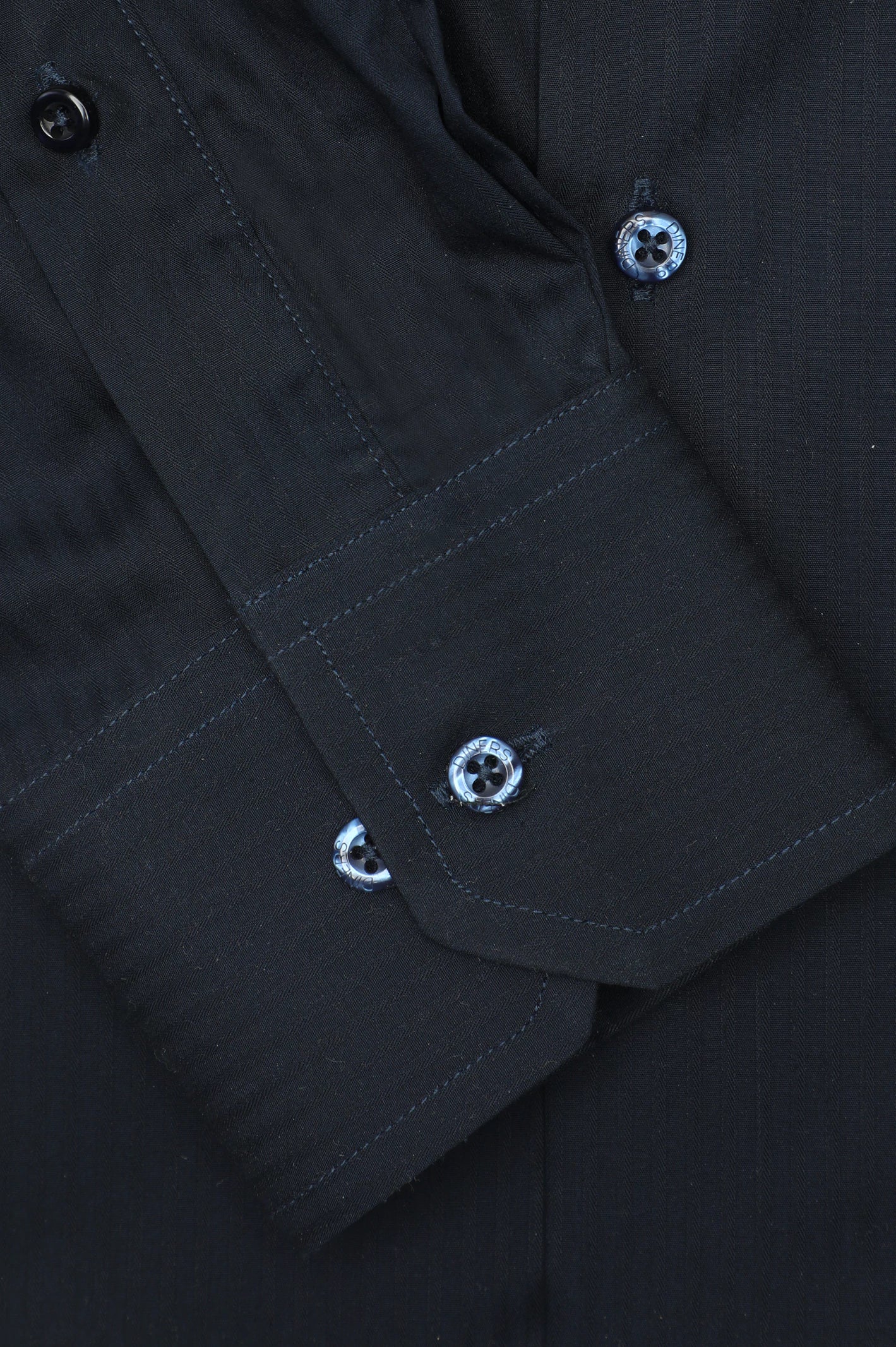 Navy Blue Textured Formal Shirt - Image 3