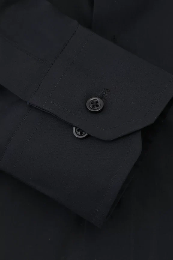 Black Plain Formal Shirt - Image 3