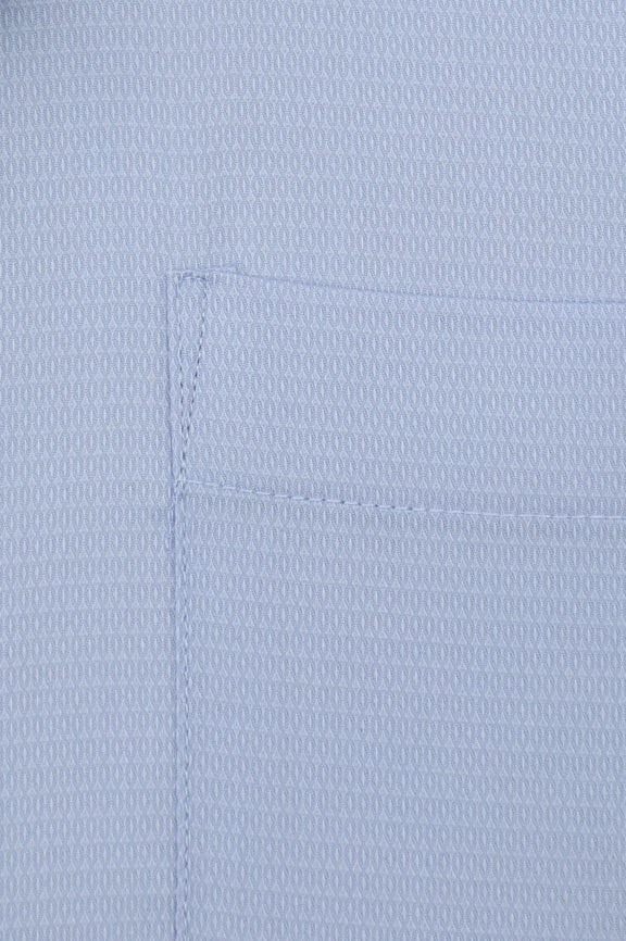 Sky Blue Self Textured Formal Shirt - Image 4
