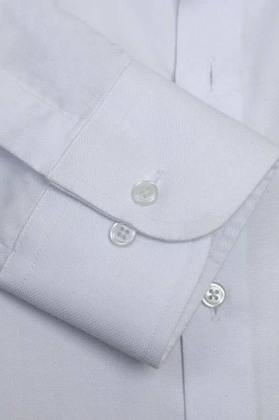 White Dobby Formal Shirt - Image 3