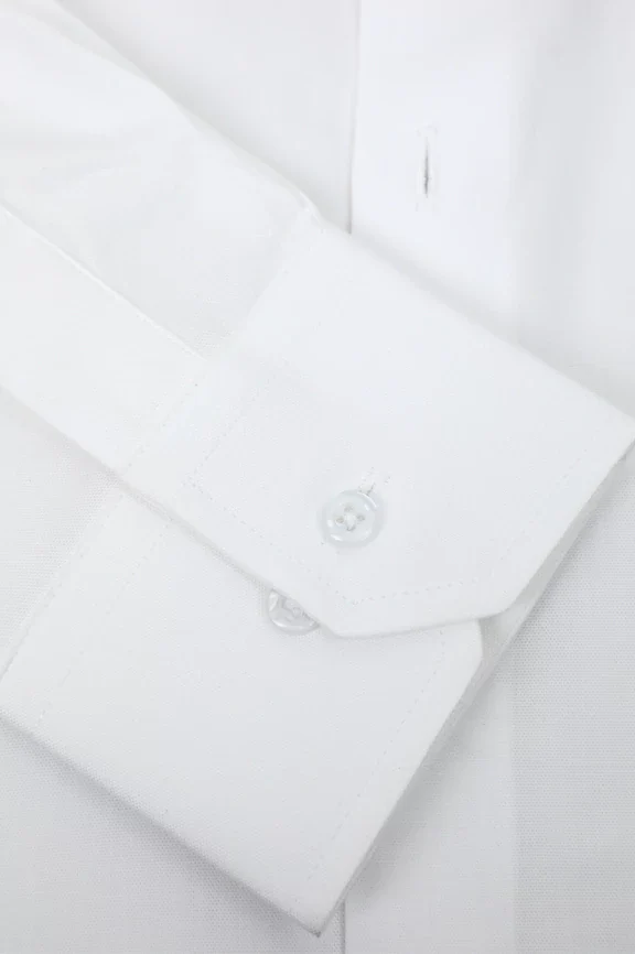 White Self Textured Formal Shirt - Image 3