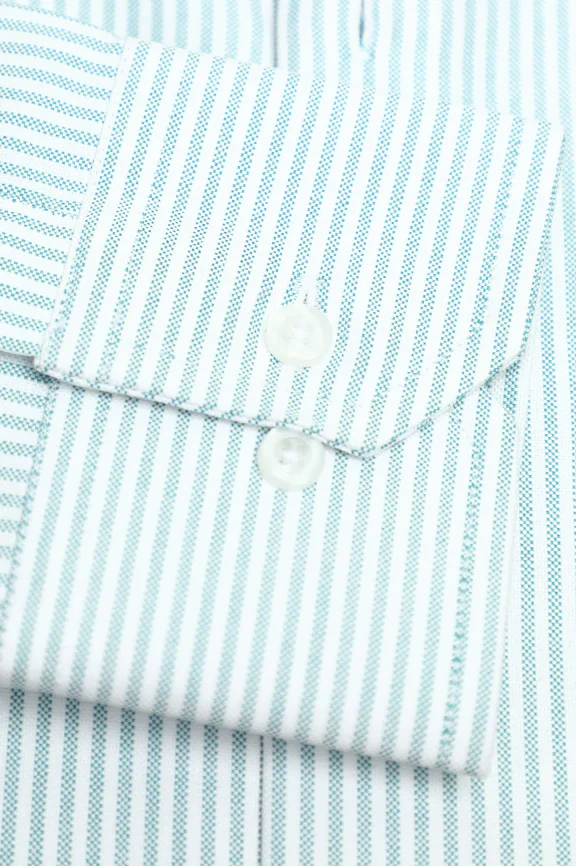 Green Bengal Stripes Formal Shirt - Image 3