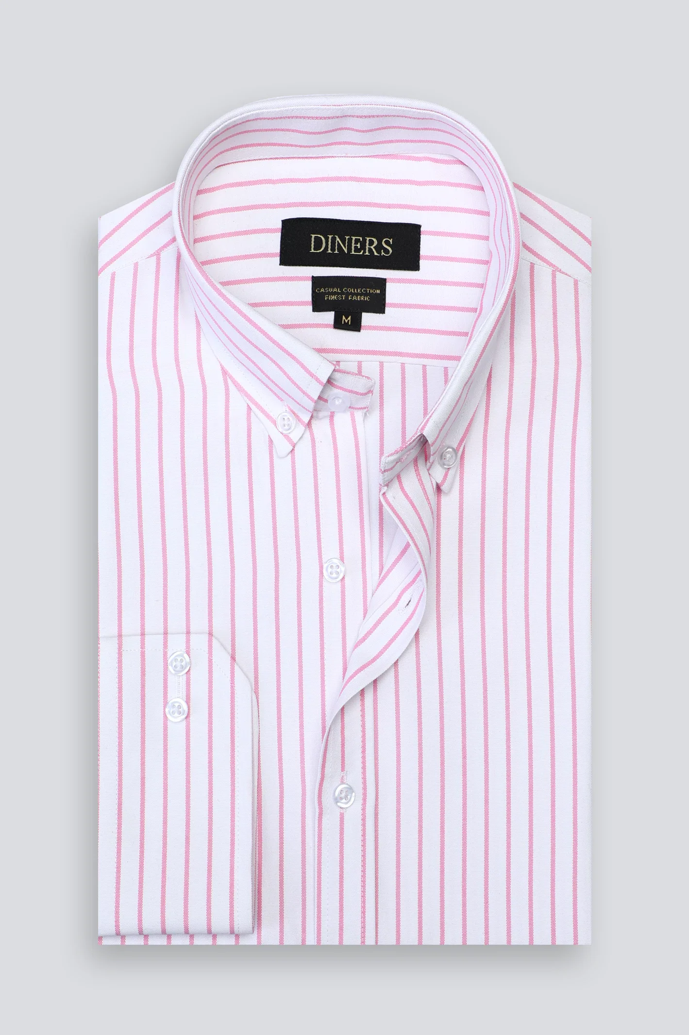 Pink Pinstripe Casual Shirt - Image 4