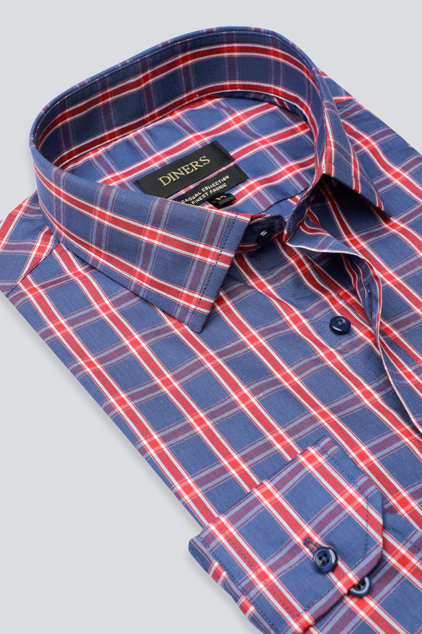 Multicolor Windowpane Check Casual Shirt - Image 2