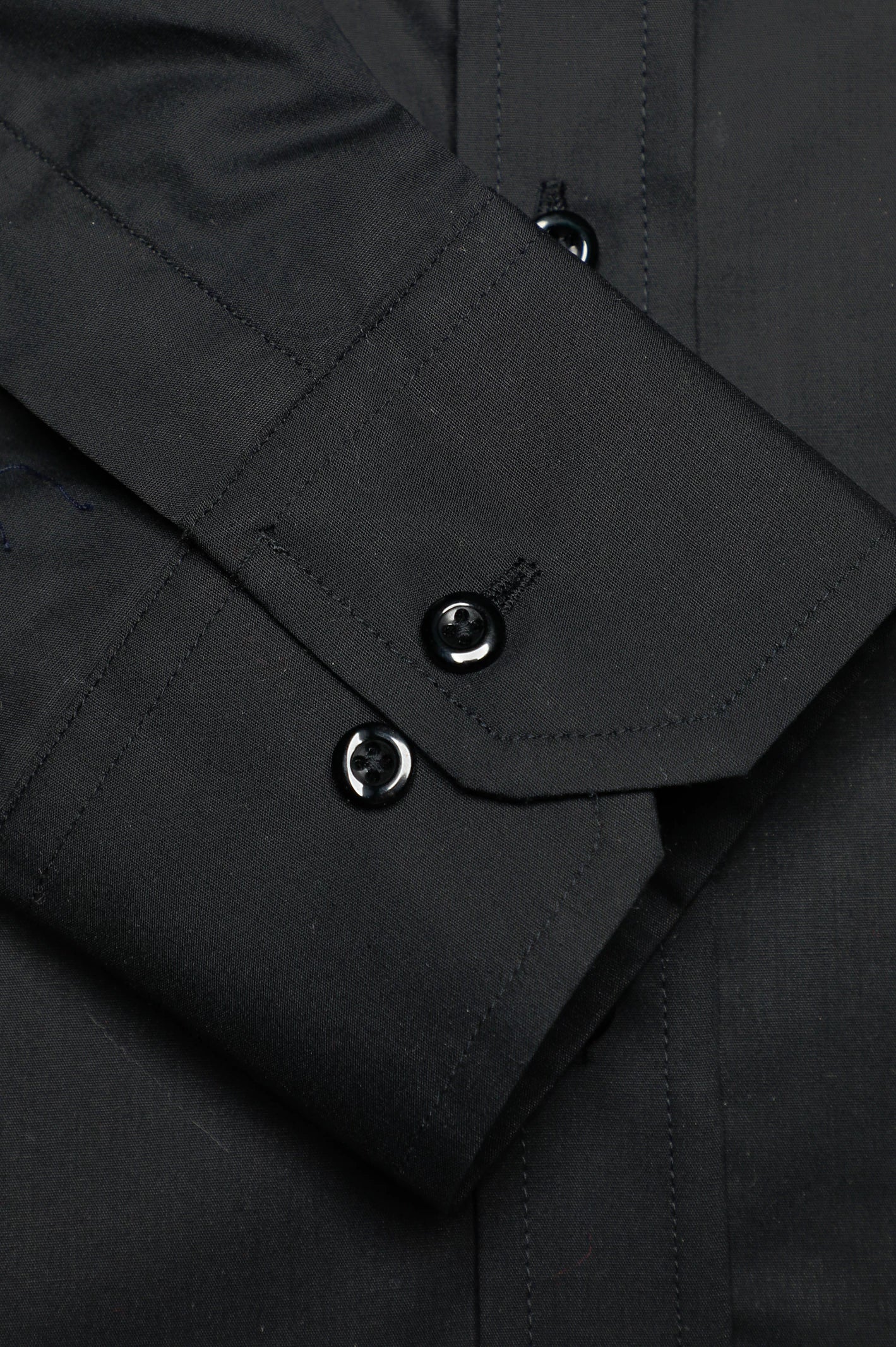Black Plain Casual Shirt - Image 3