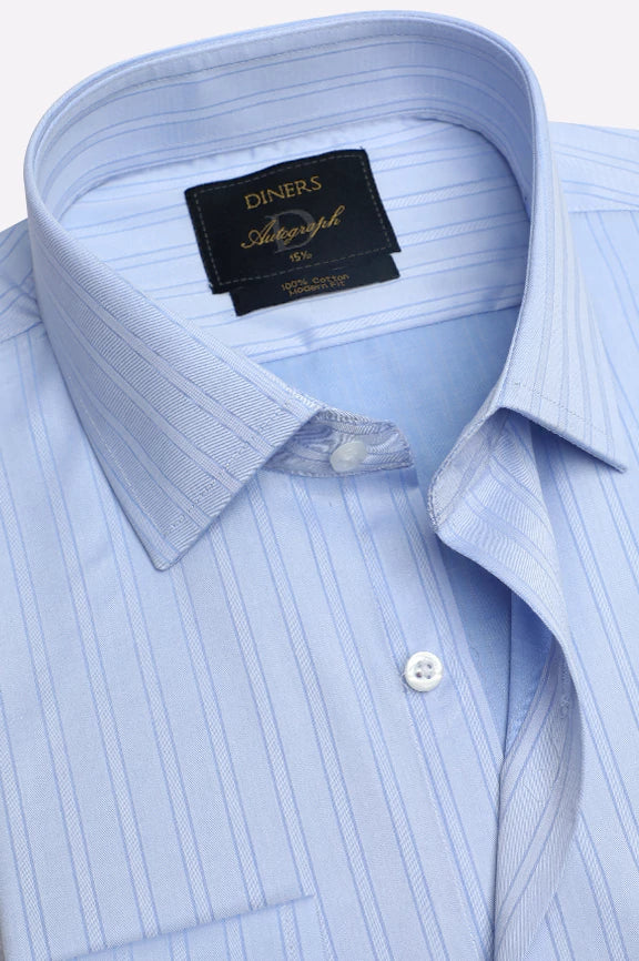 Blue Stripes Formal Autograph Shirt - Image 2