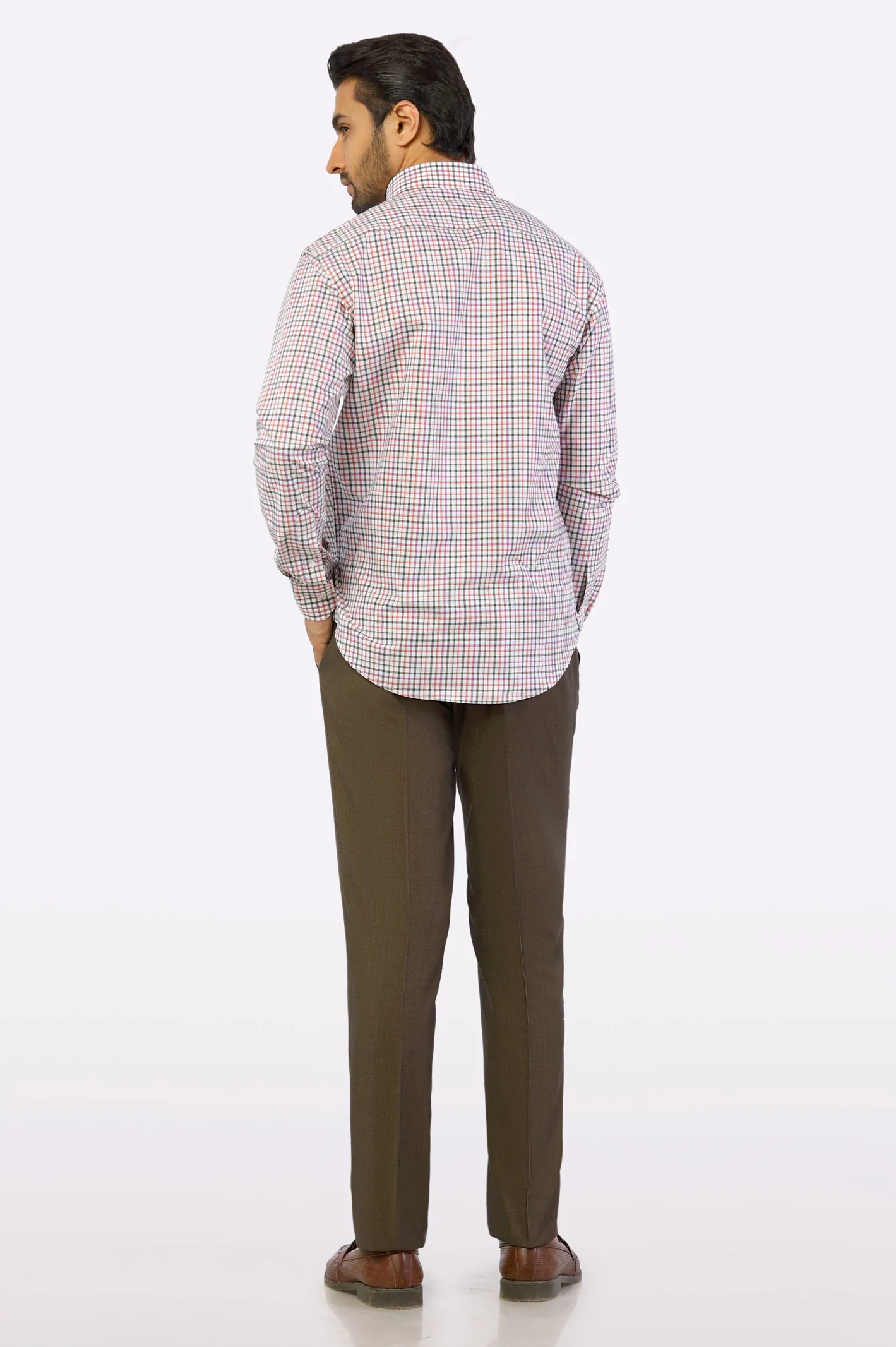 Multicolor Gingham Check Casual Shirt - Image 3