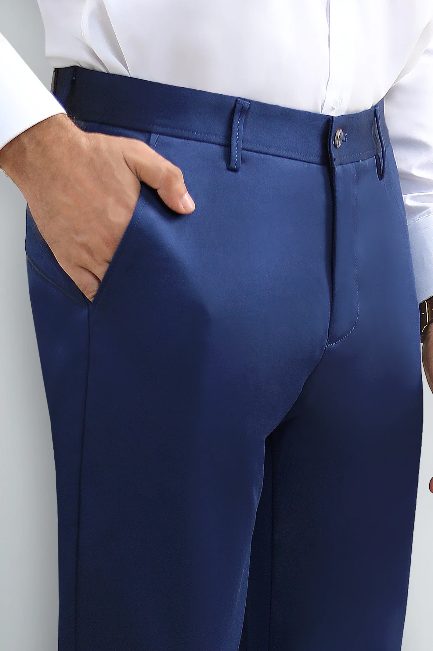 Navy Blue Smart Fit Cotton Chino - Image 2