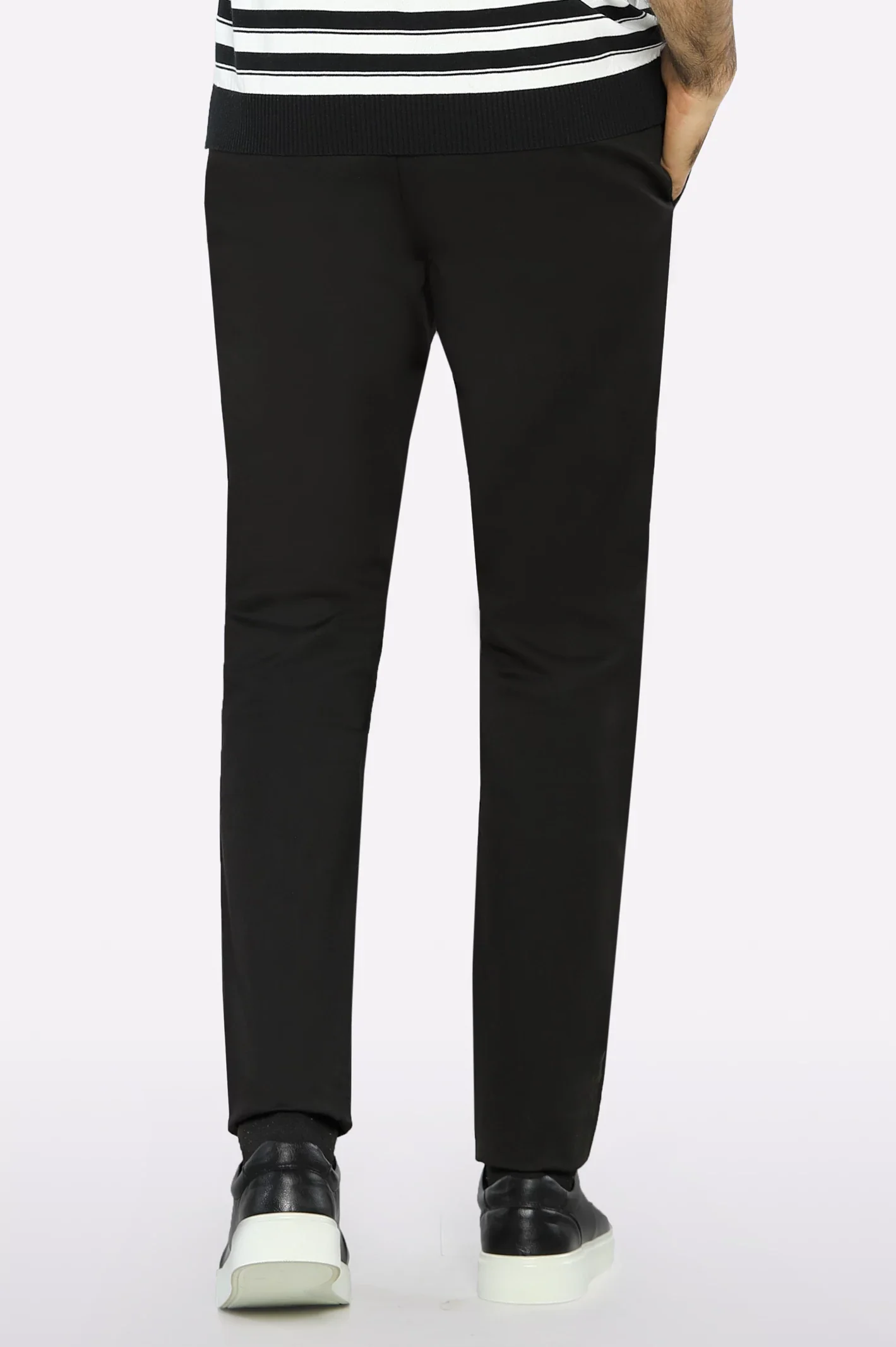 Black Smart Fit Cotton Chino - Image 3