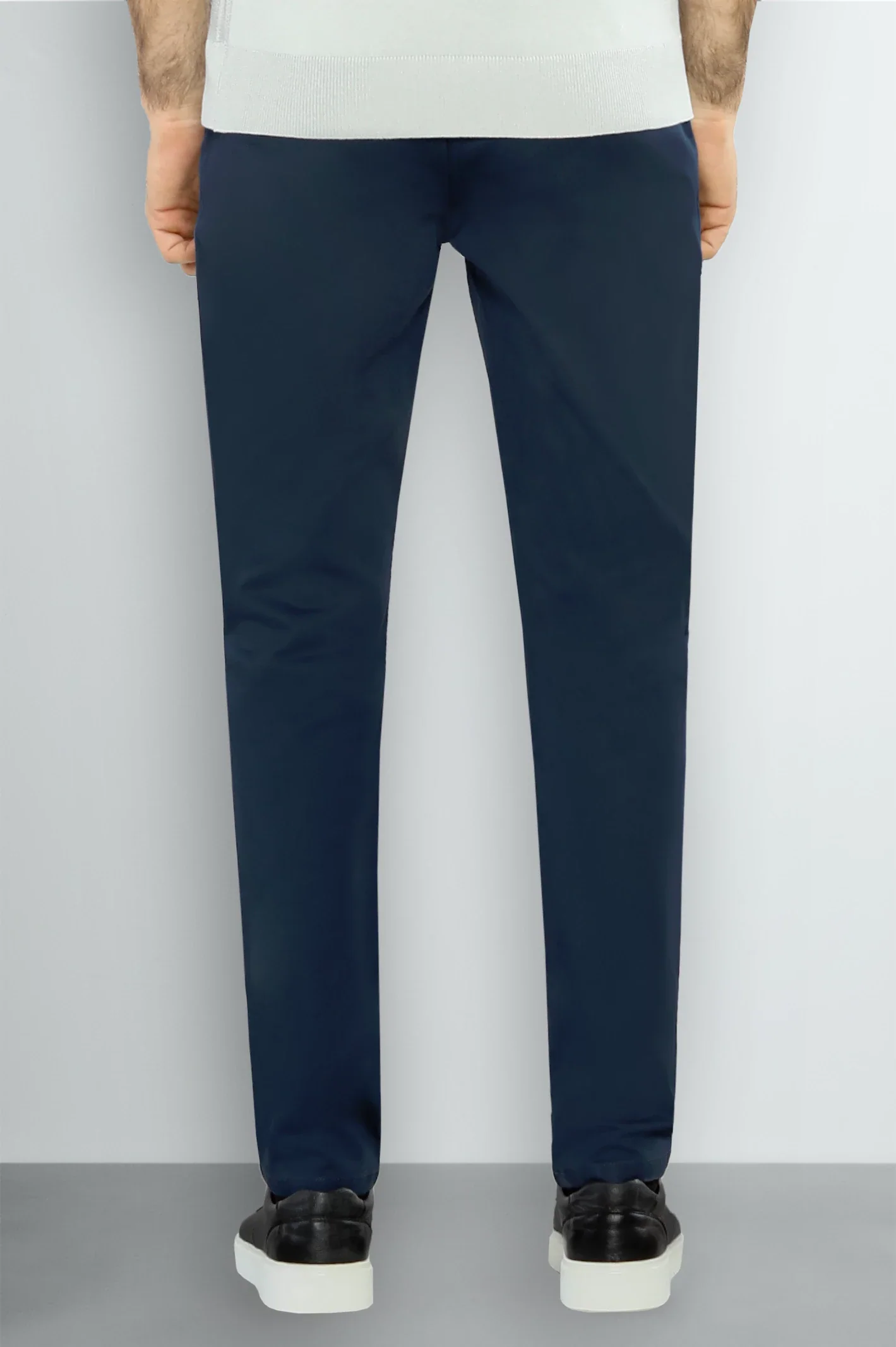 Navy Blue Smart Fit Cotton Chino - Image 3