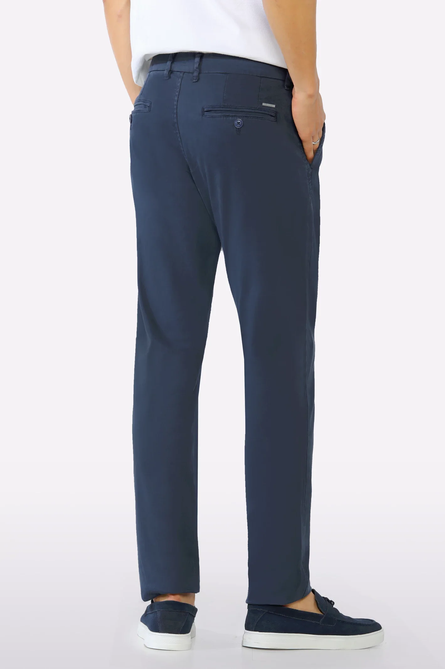Navy Smart Fit Cotton Chino - Image 3