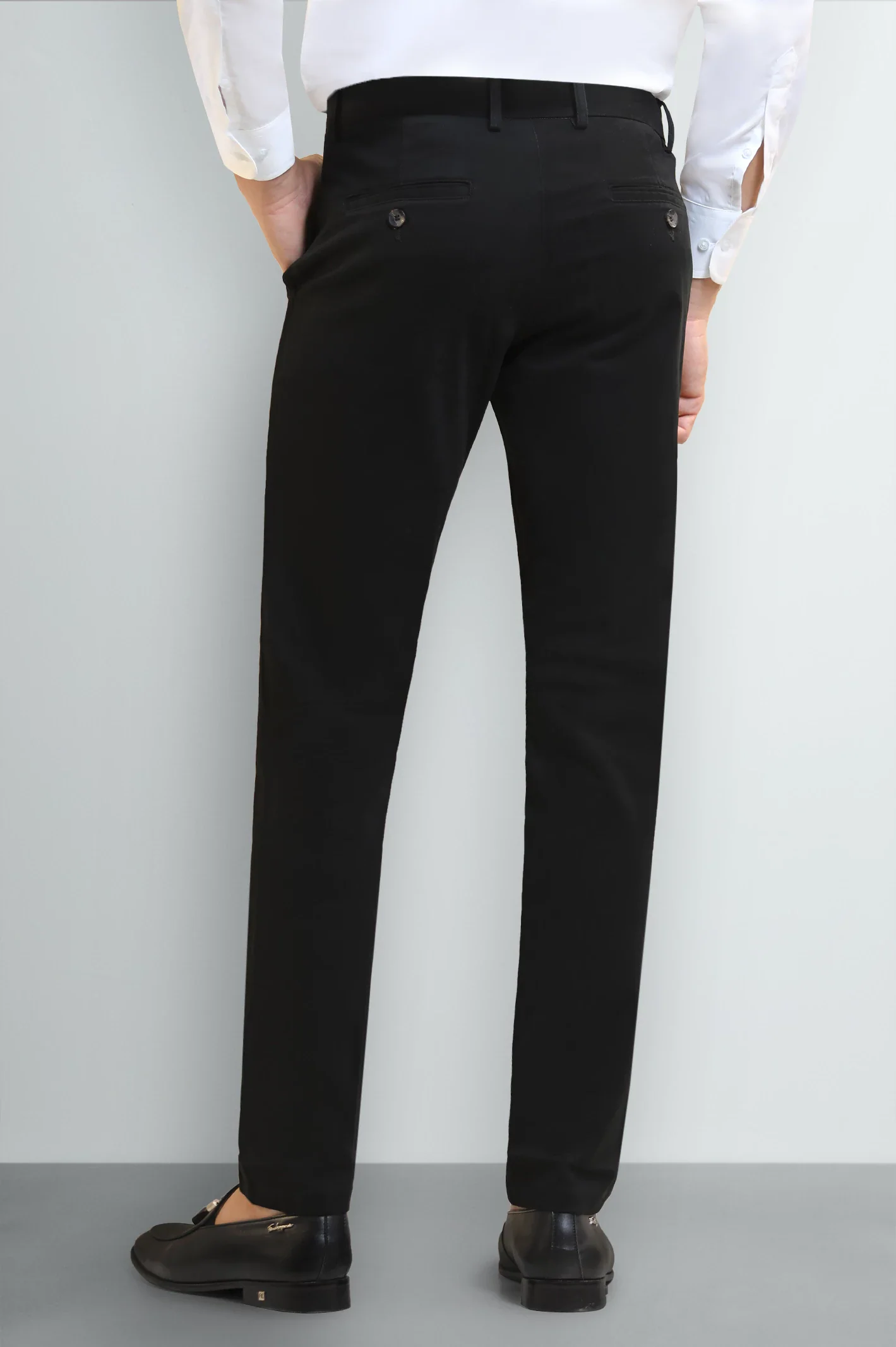 Black Smart Fit Cotton Chino - Image 3