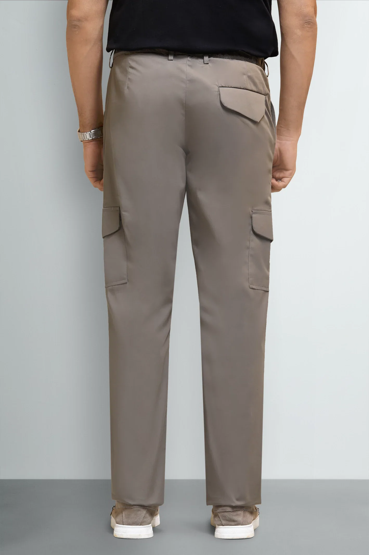 Medium Brown Smart Fit Cargo Pants - Image 3