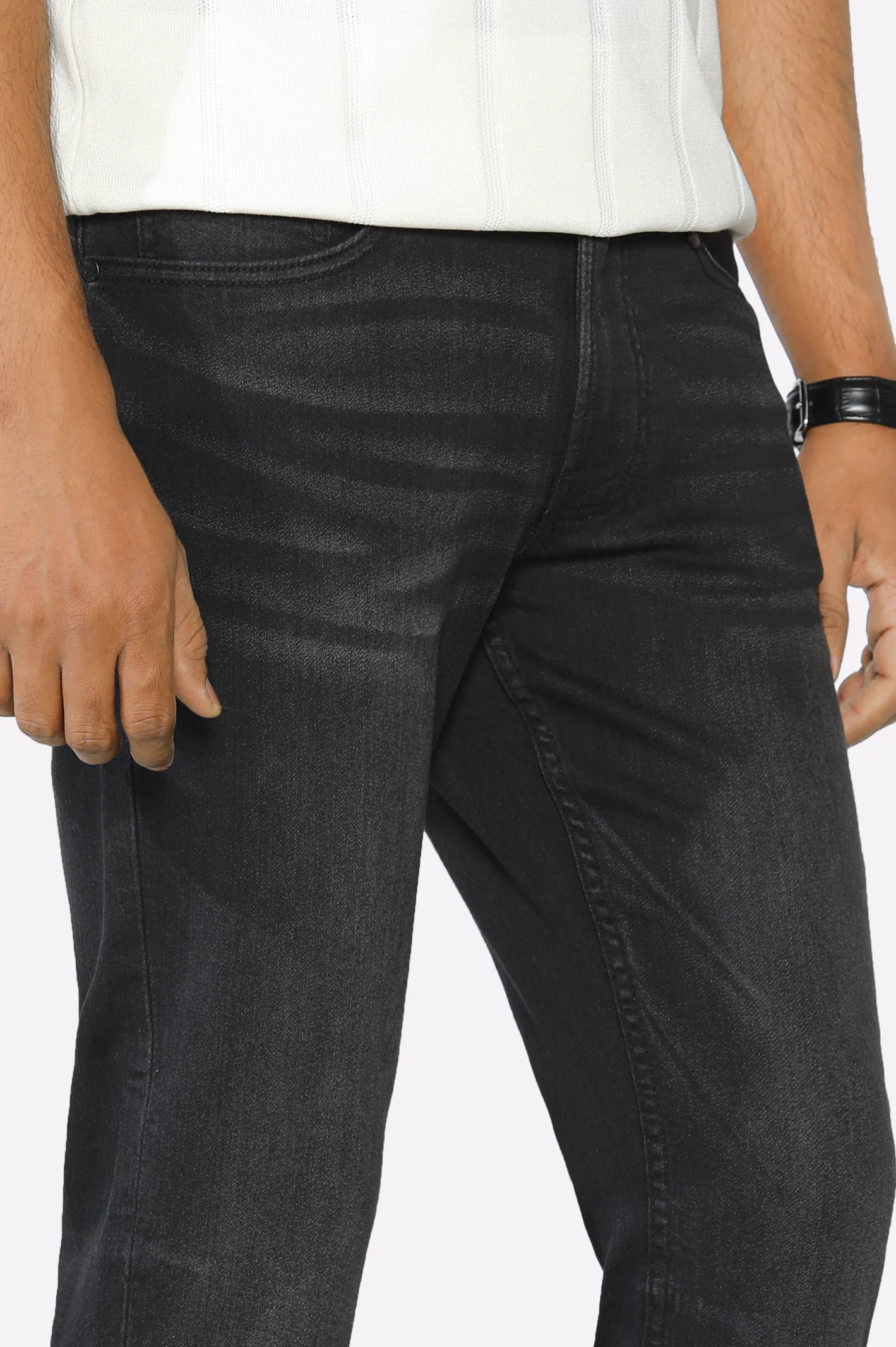 Grey Modern Slim Fit Jeans - Image 2