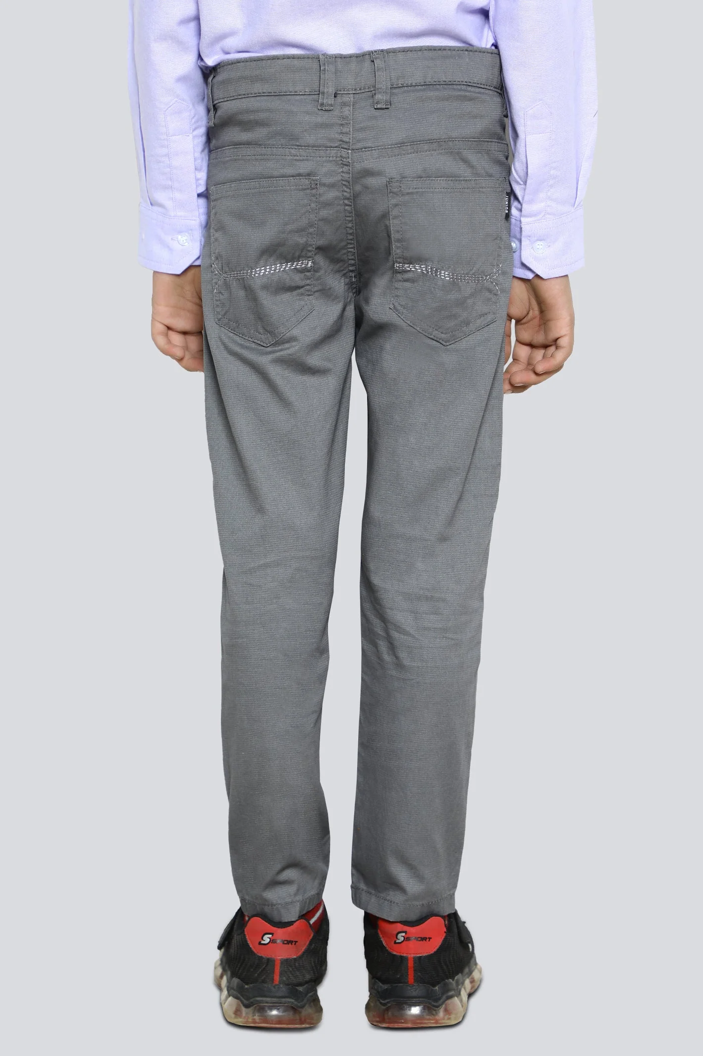 Grey Slim Fit Chino Trouser - Image 3