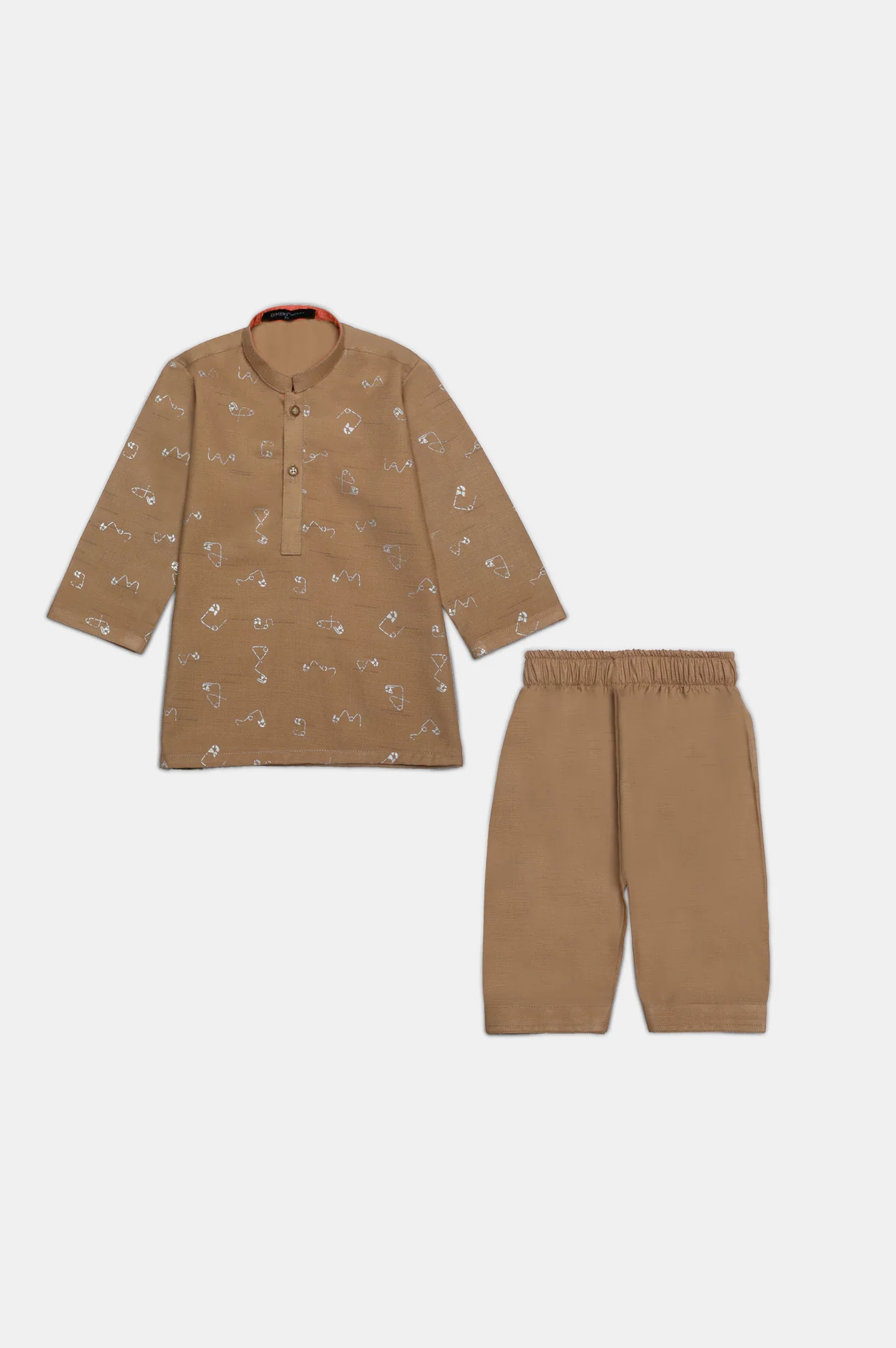Brown Infant Kurta Shalwar