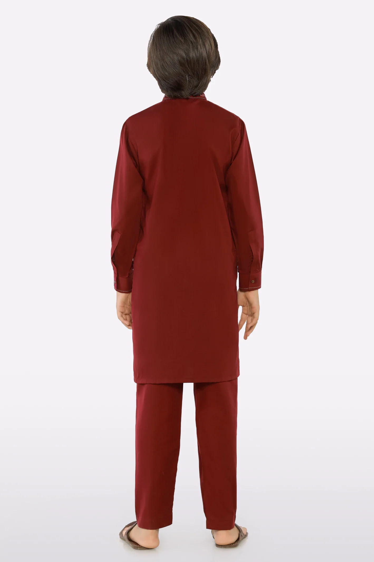 Maroon Boys Kurta Pajama - Image 4