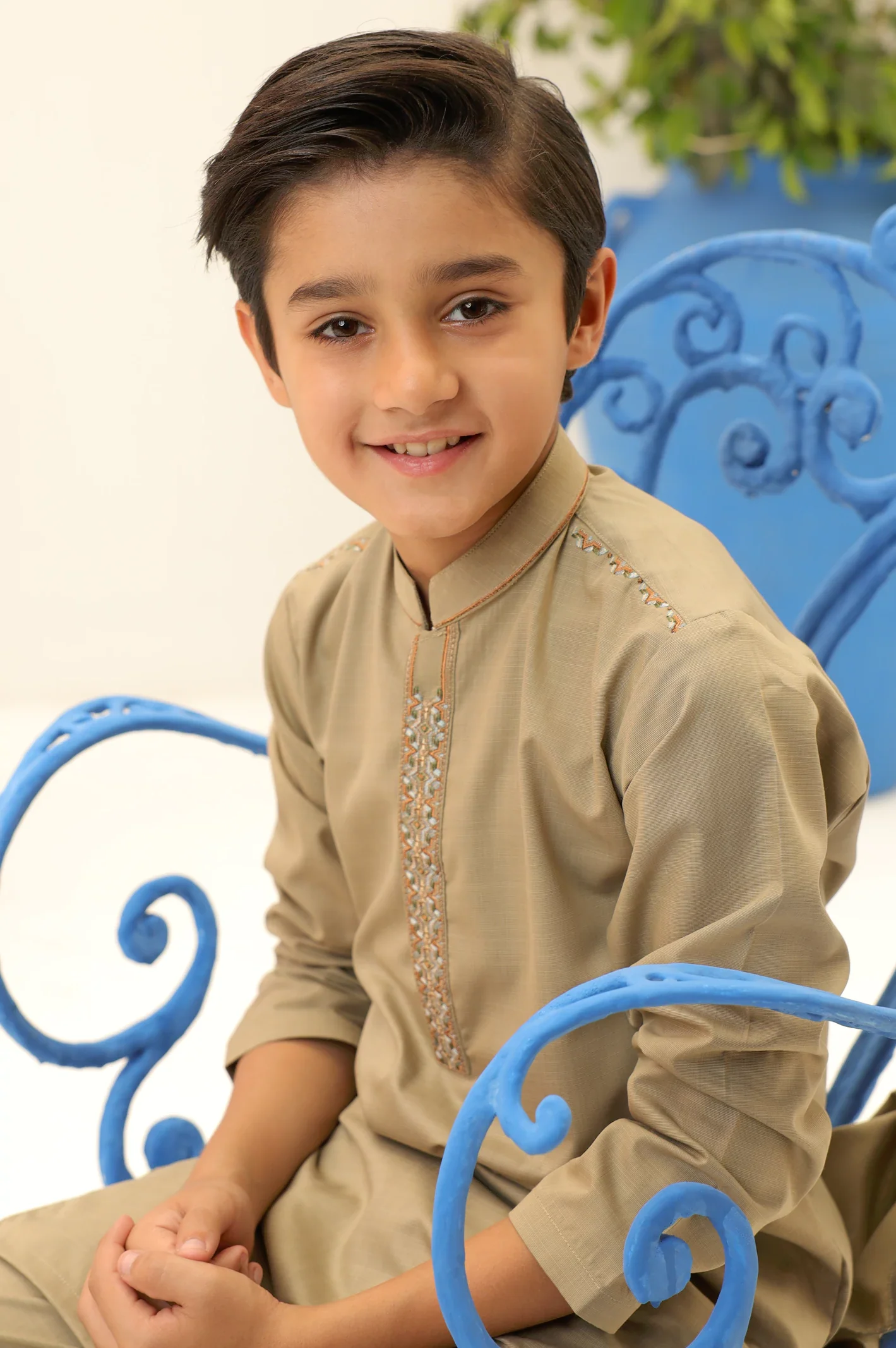 Light Green Boys Kurta Pajama - Image 2