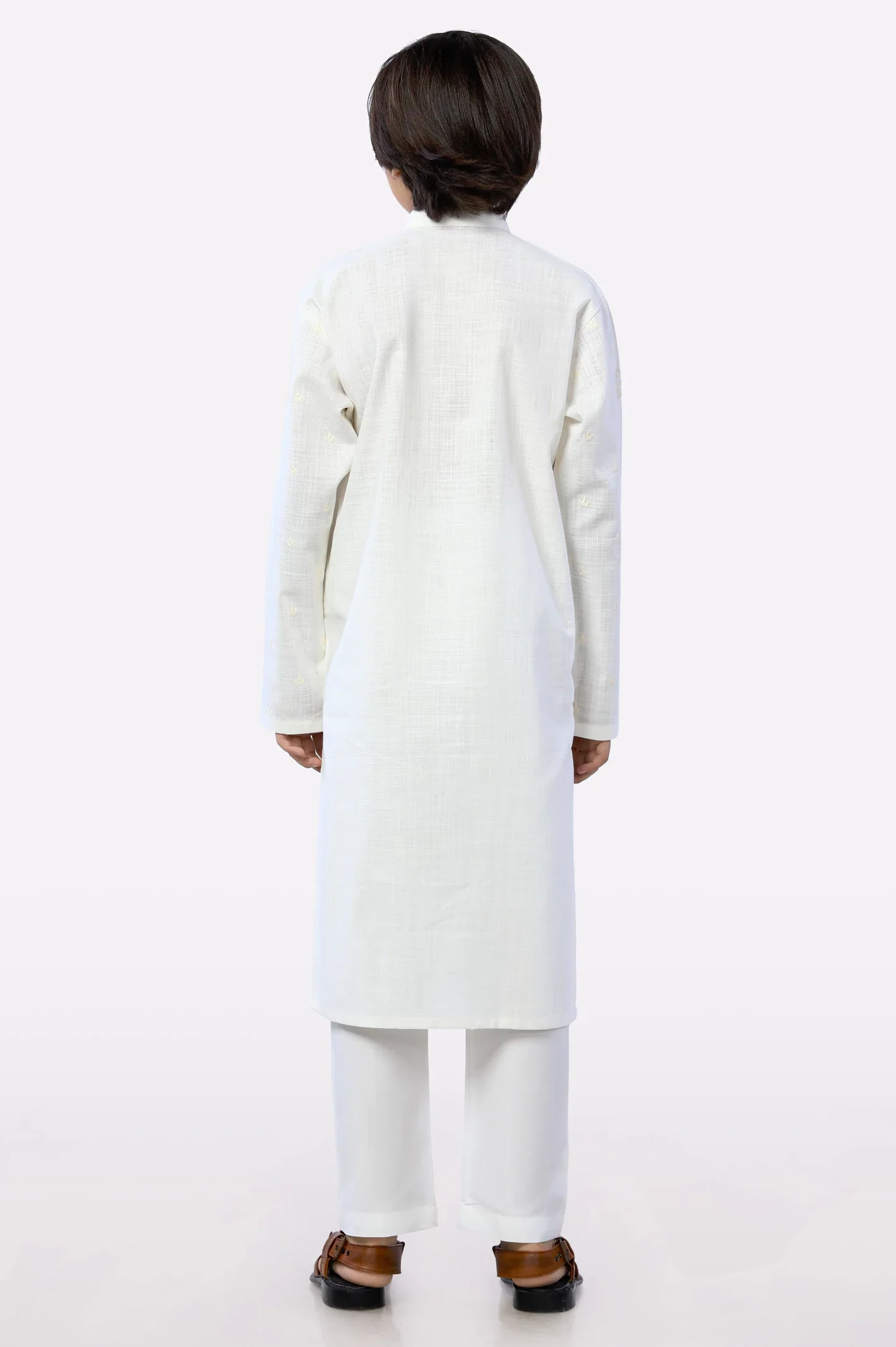 Cream Boys Kurta Pajama - Image 4