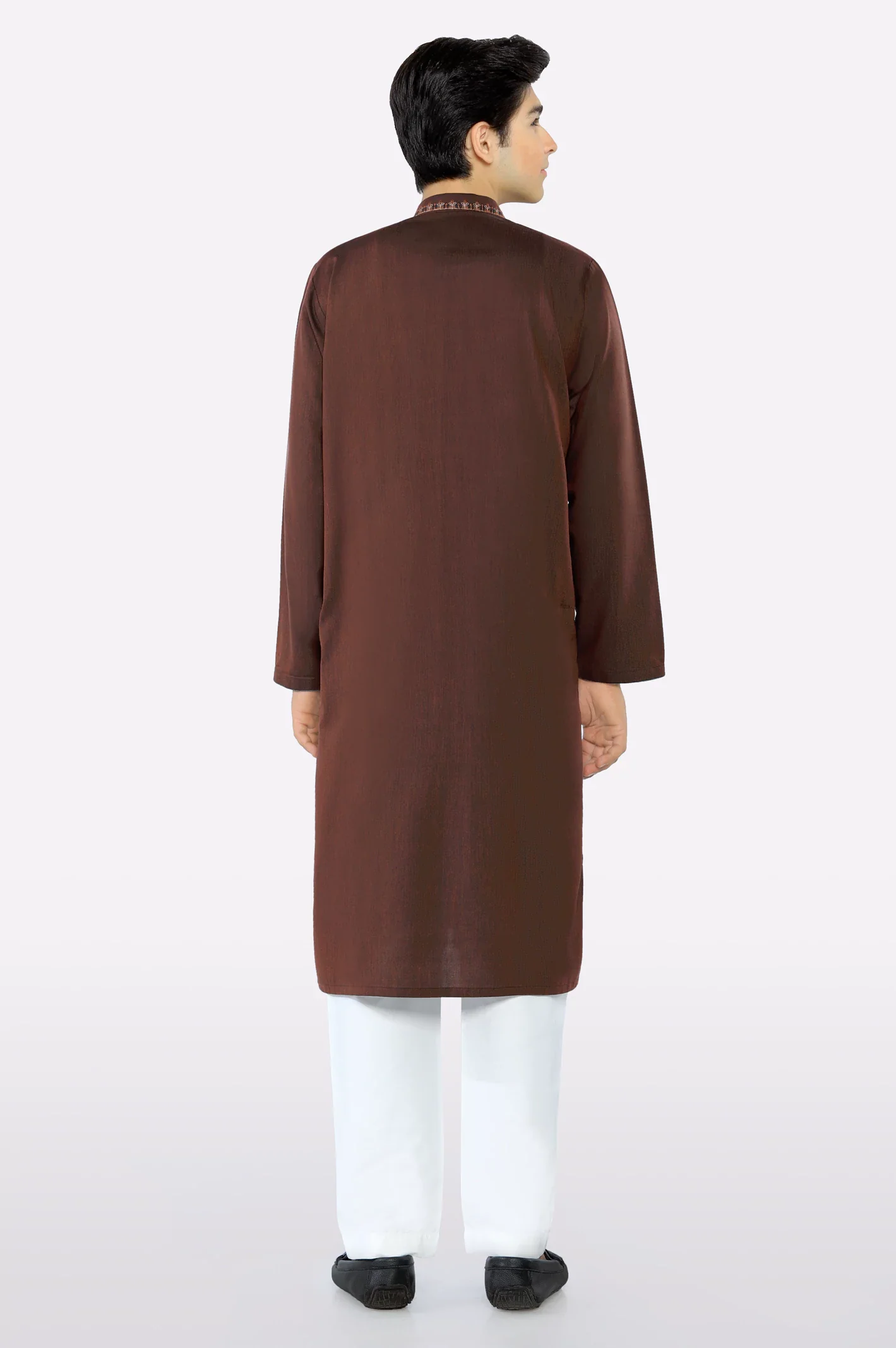 Maroon Teens Kurta Pajama - Image 4