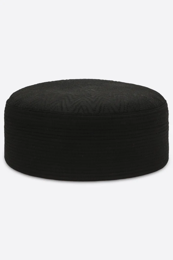 Black Kufi Cap For Men