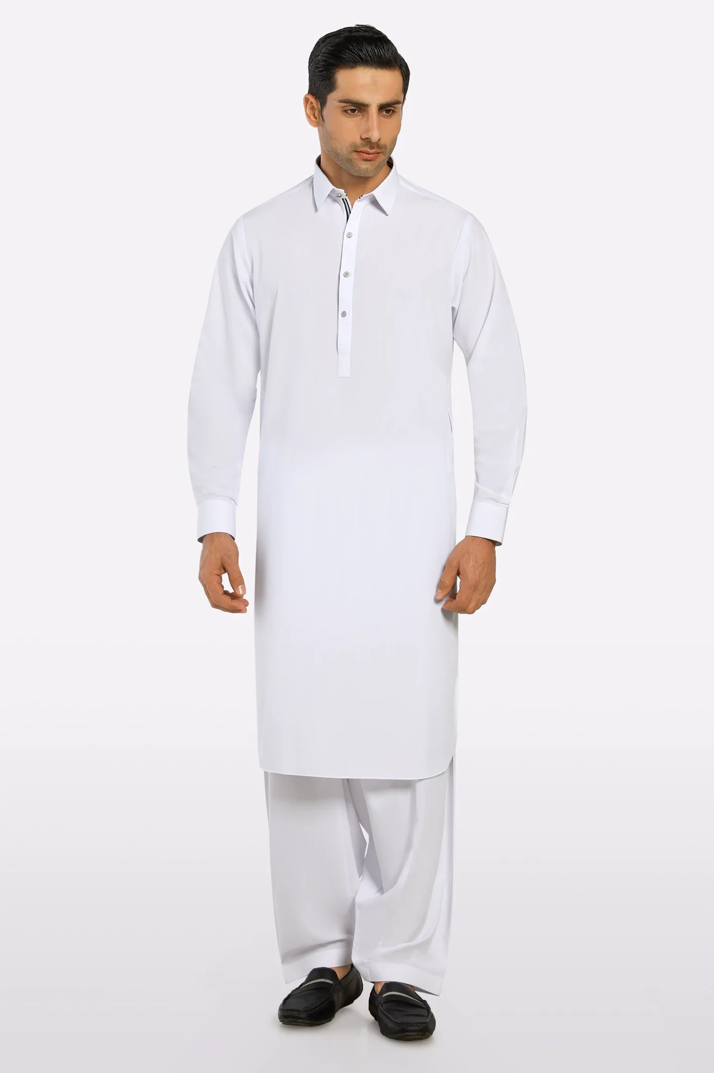 White Wash & Wear Shalwar Kameez - Image 2