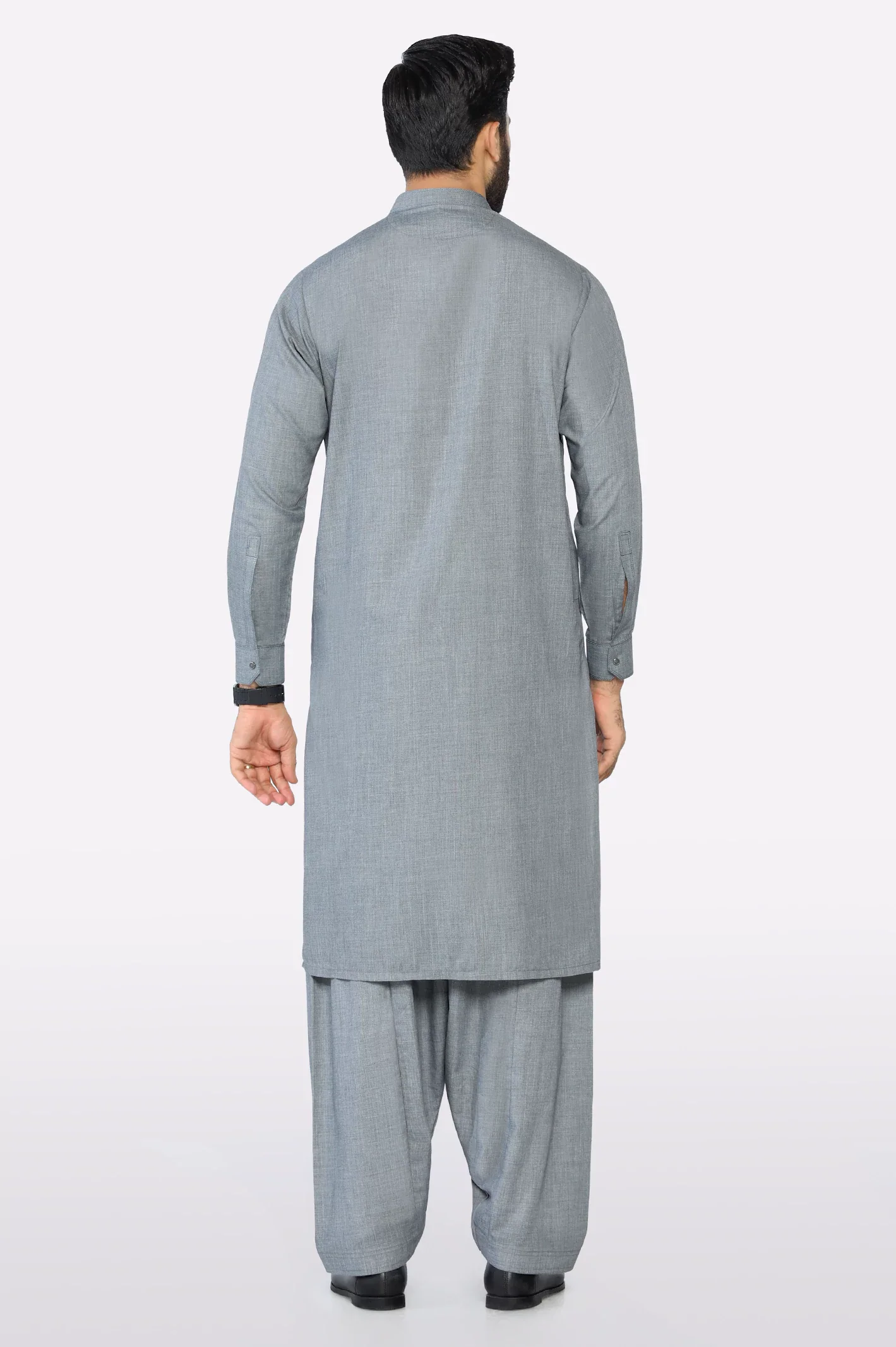 Gray Wash & Wear Shalwar Kameez - Image 4