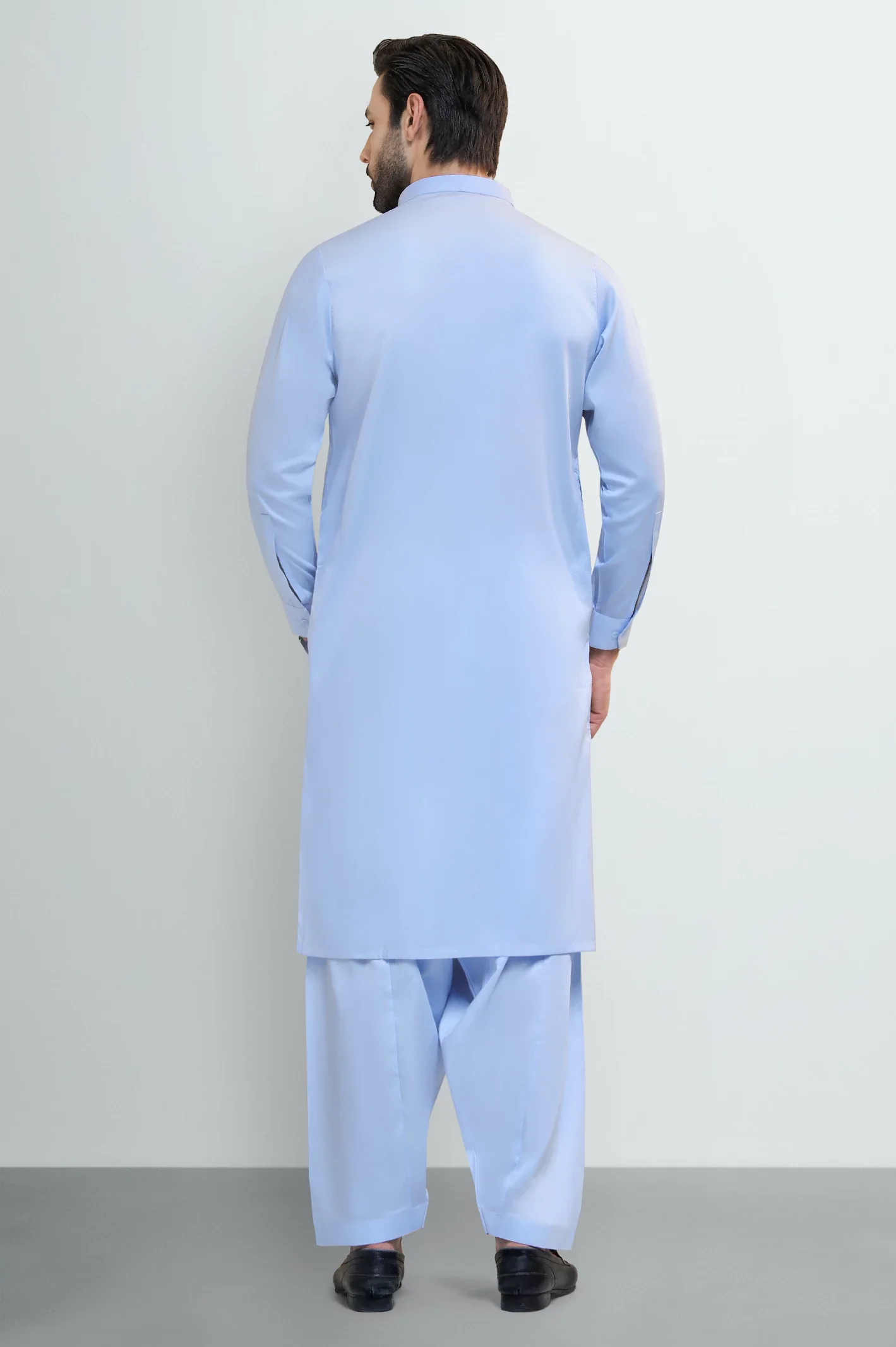 Light Blue Cotton Shalwar Kameez - Image 4