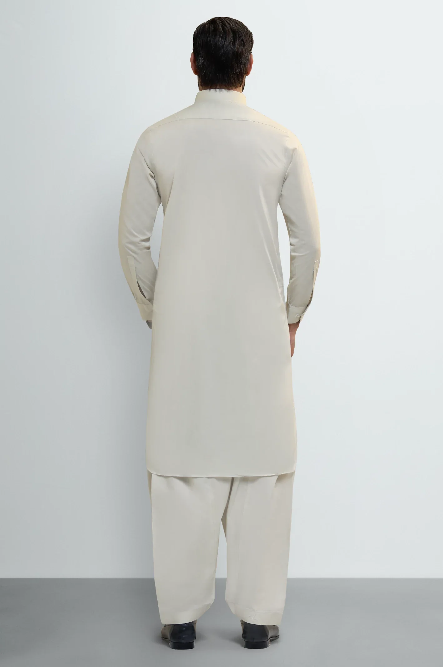 Dark Fawn Cotton Shalwar Kameez - Image 4
