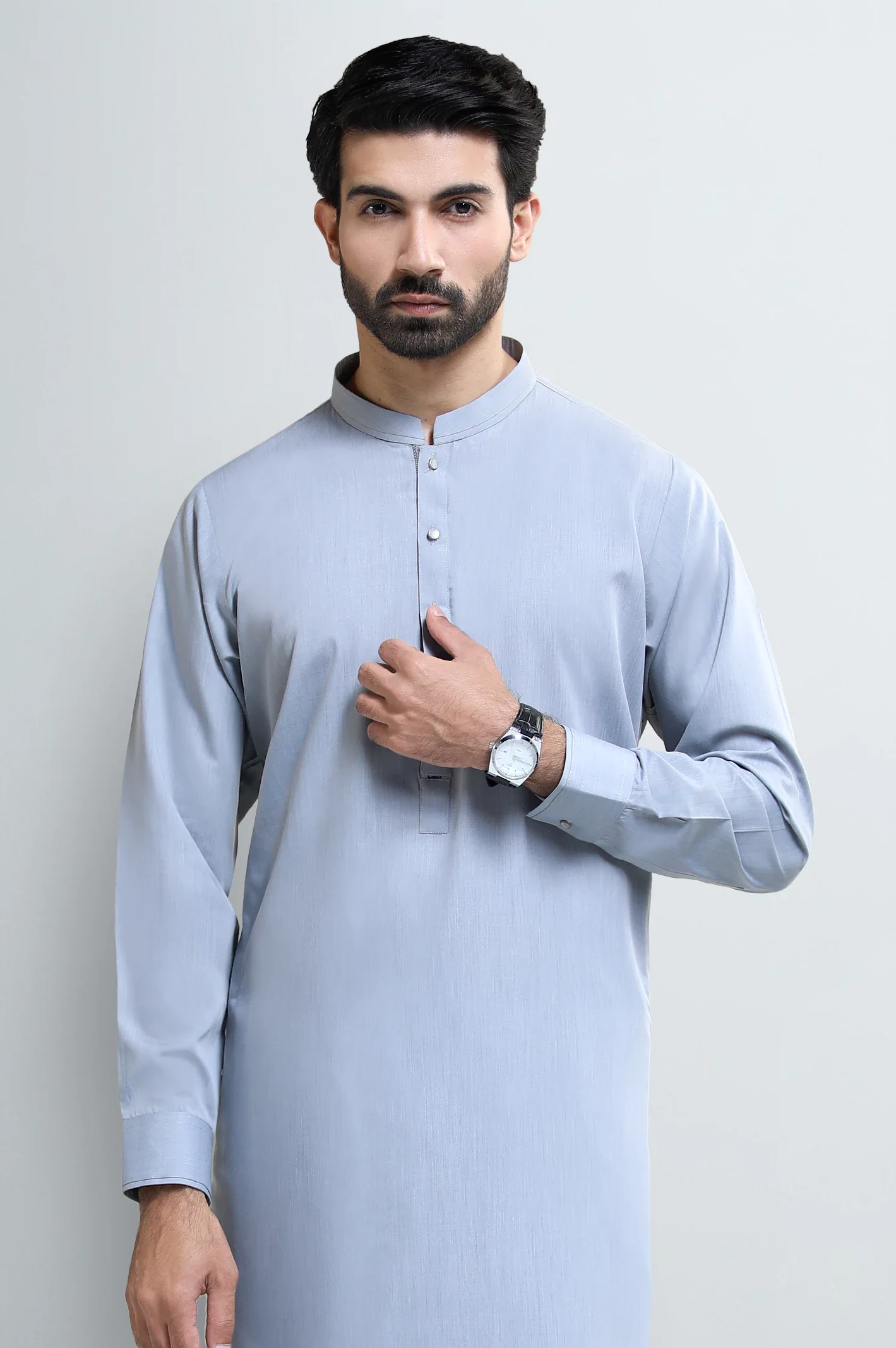 Grey Wash & Wear Shalwar Kameez