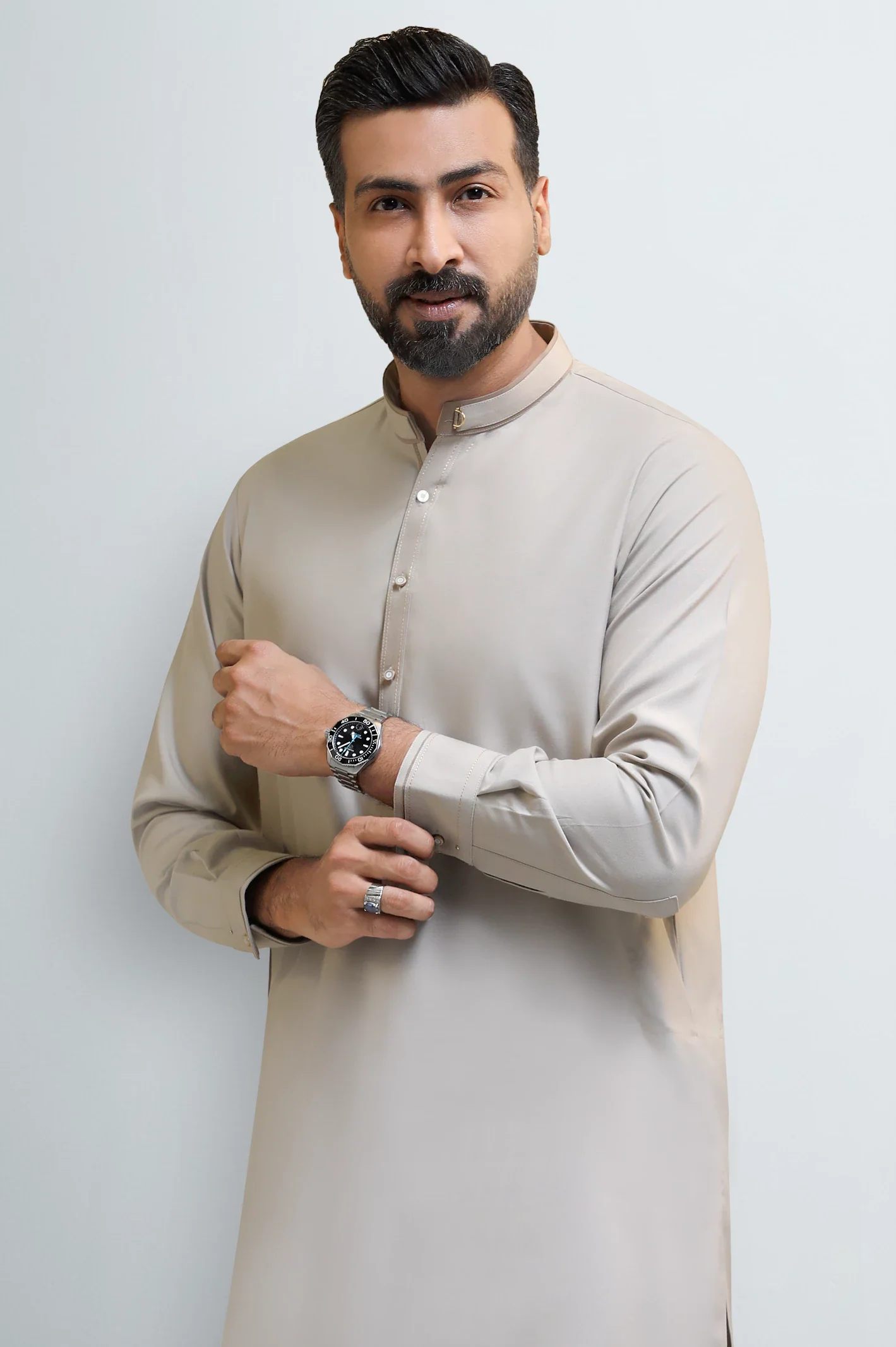 Beige Wash & Wear Shalwar Kameez