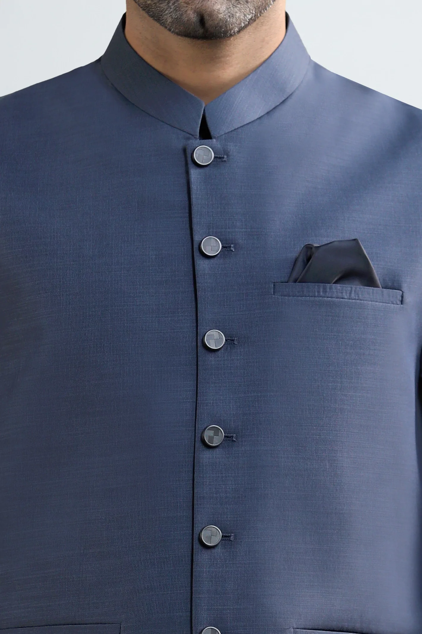 Grey Shalwar Kameez with Waistcoat - Image 3