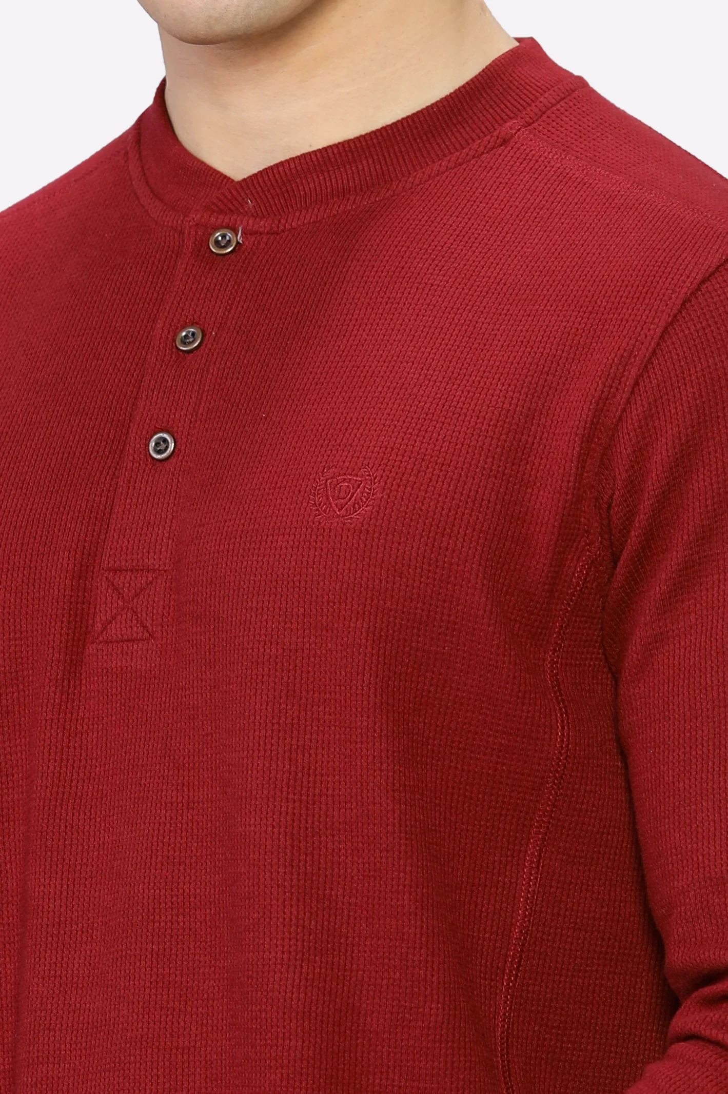 Burgundy Full Sleeves T-Shirt - Image 3