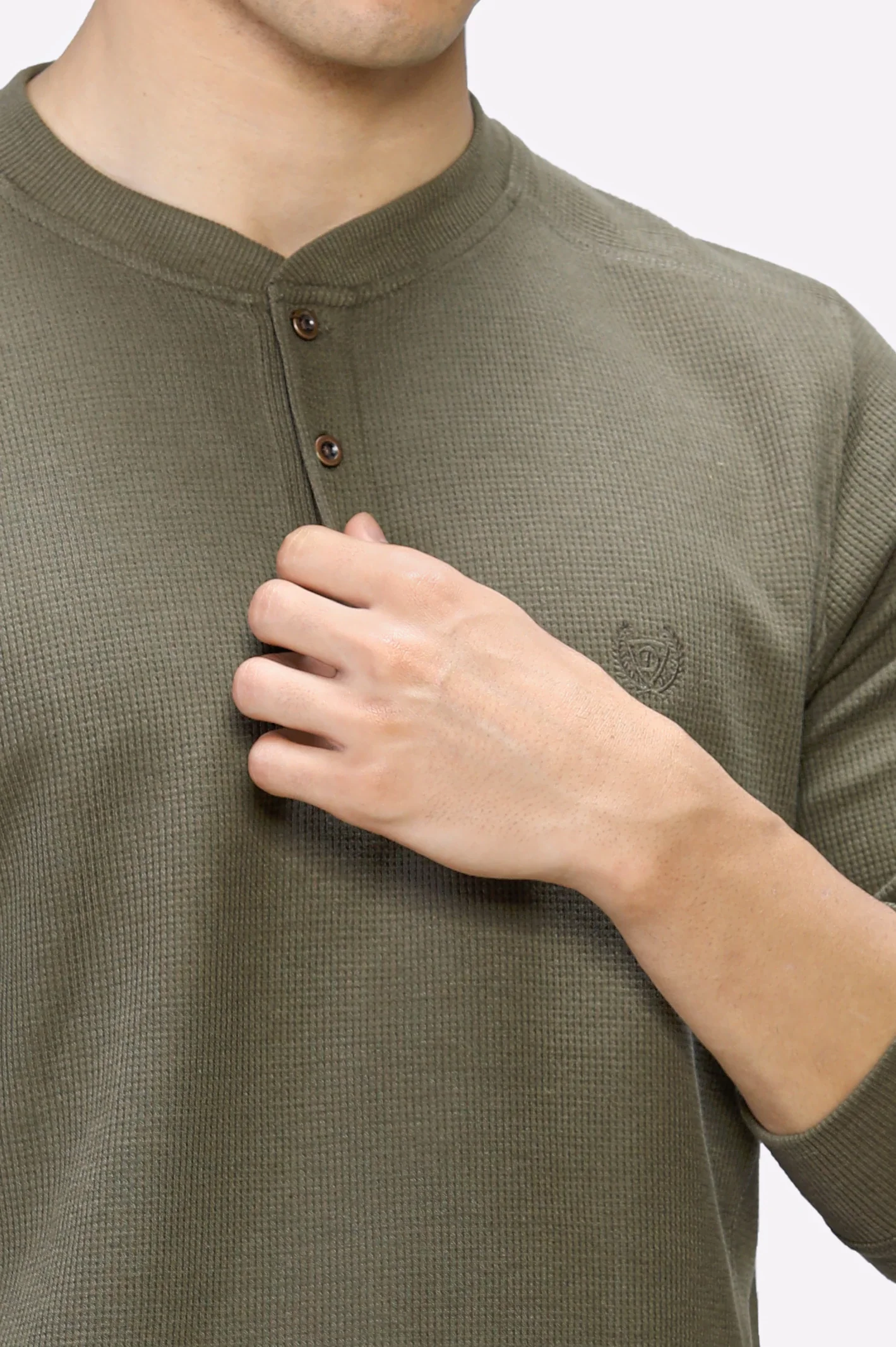 Olive Full Sleeves T-Shirt - Image 3