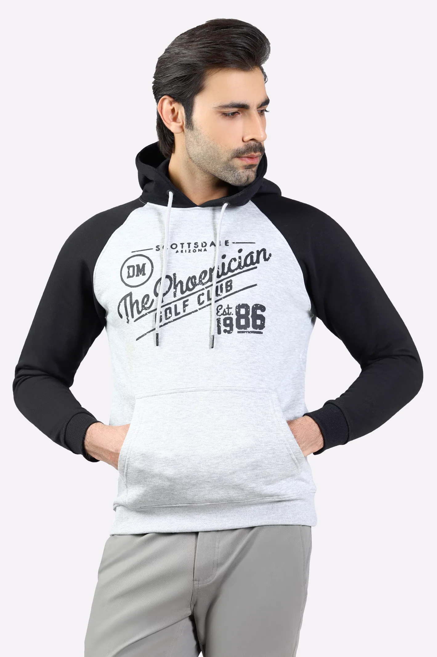 Heather Grey Graphic Hoodie - Image 3