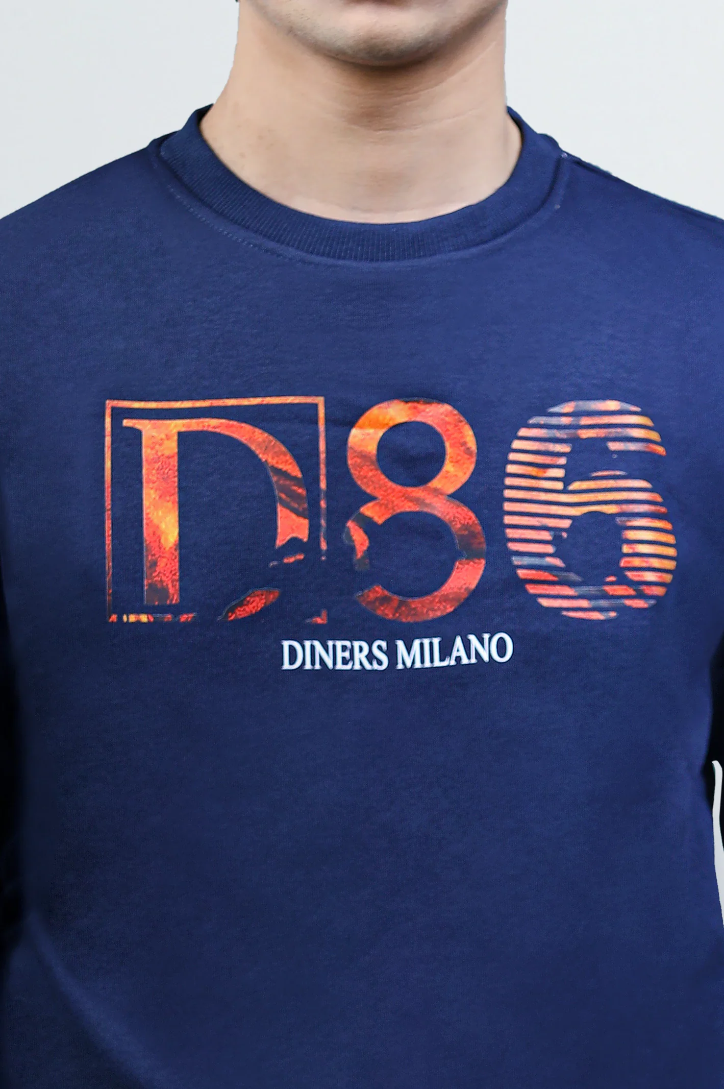 Navy Blue Graphic Sweatshirt - Image 3