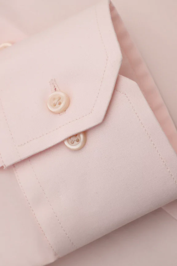 Pink Plain Formal Shirt - Image 3