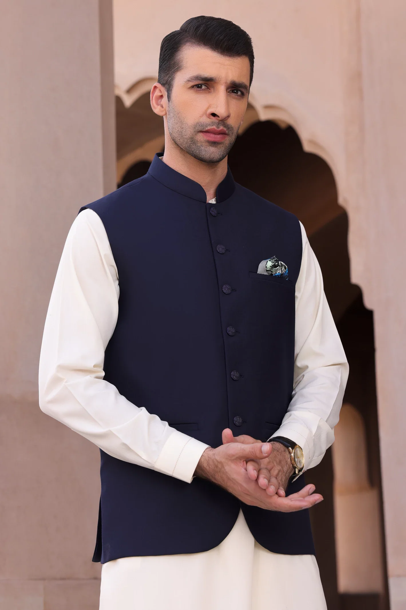 Dark Blue Waistcoat - Image 3