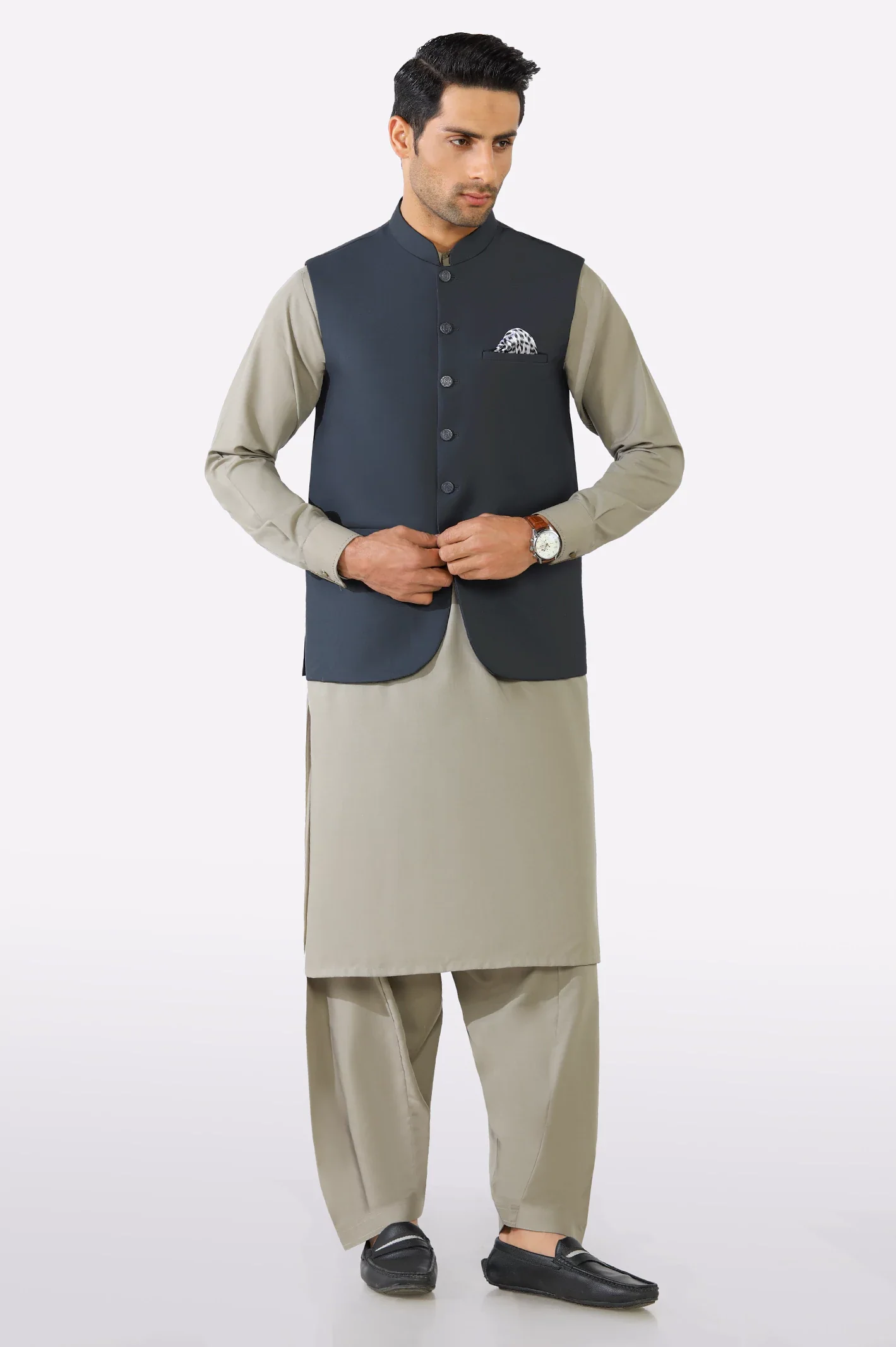 Dark Grey Waistcoat - Image 2