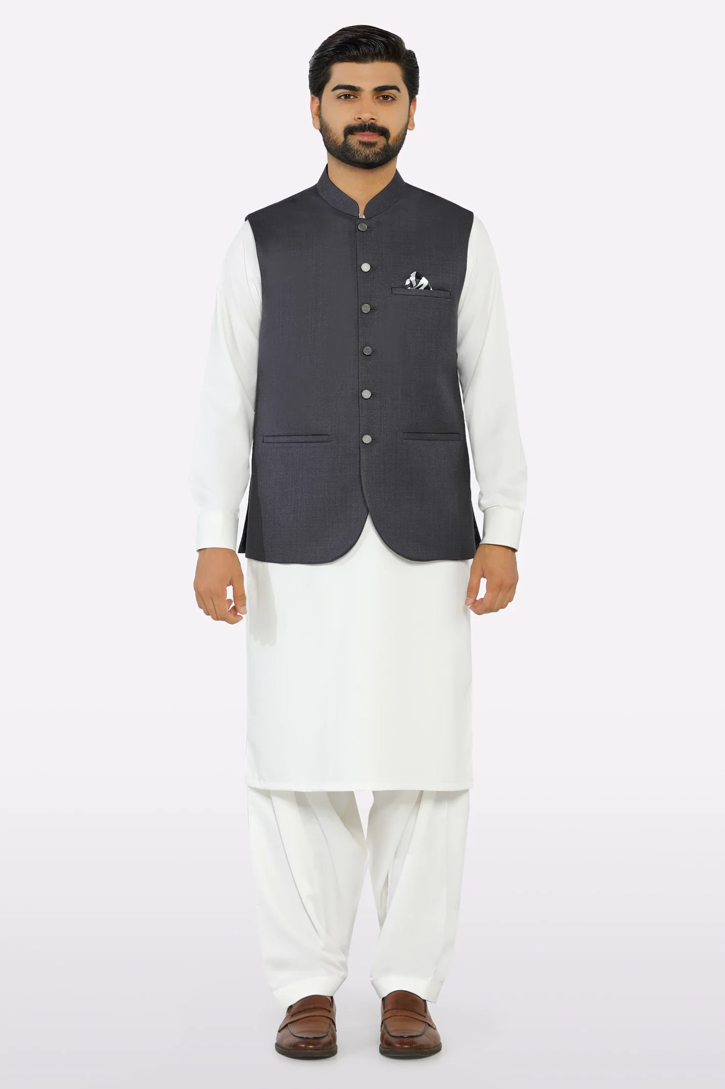 Dark Grey Waistcoat - Image 2