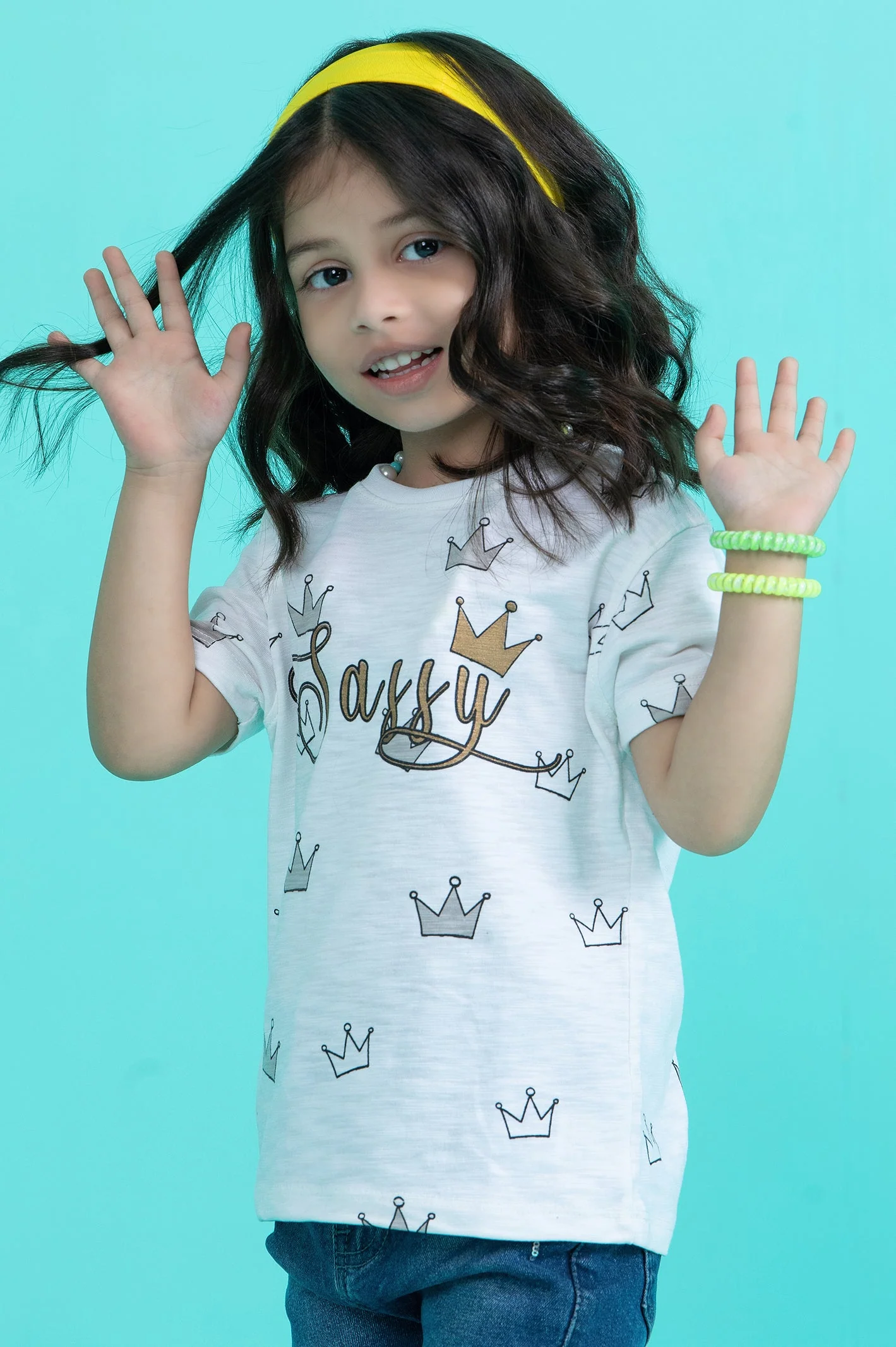 Girls T-Shirt In White SKU: KGA-0235-WHITE - Image 2