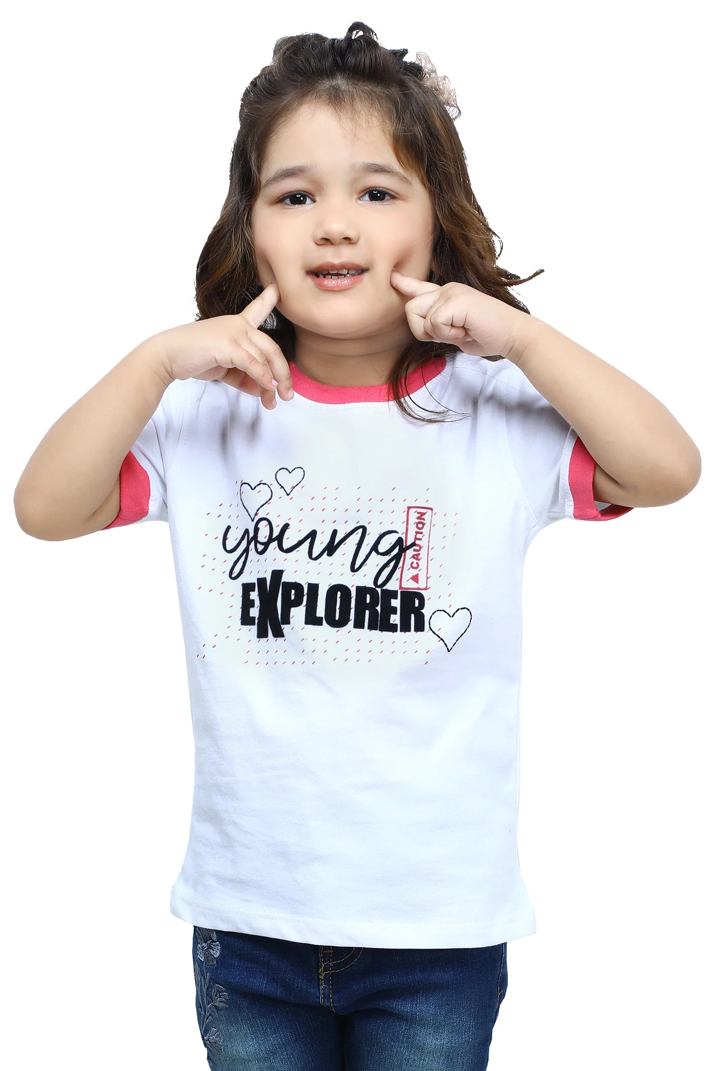 Girls T-Shirt In White SKU: KGA-0263-WHITE