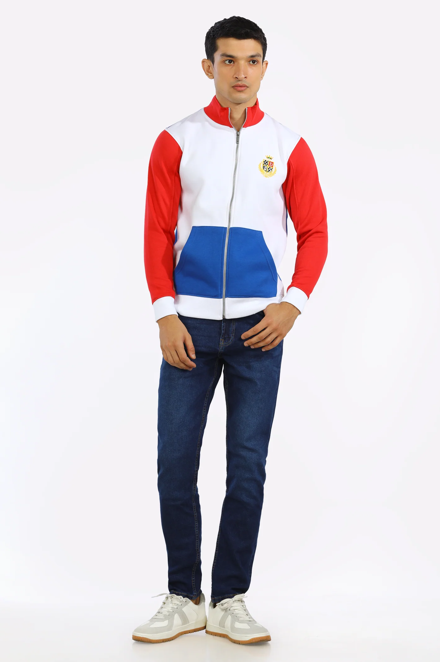 Color Block Knitted Jacket - Image 2