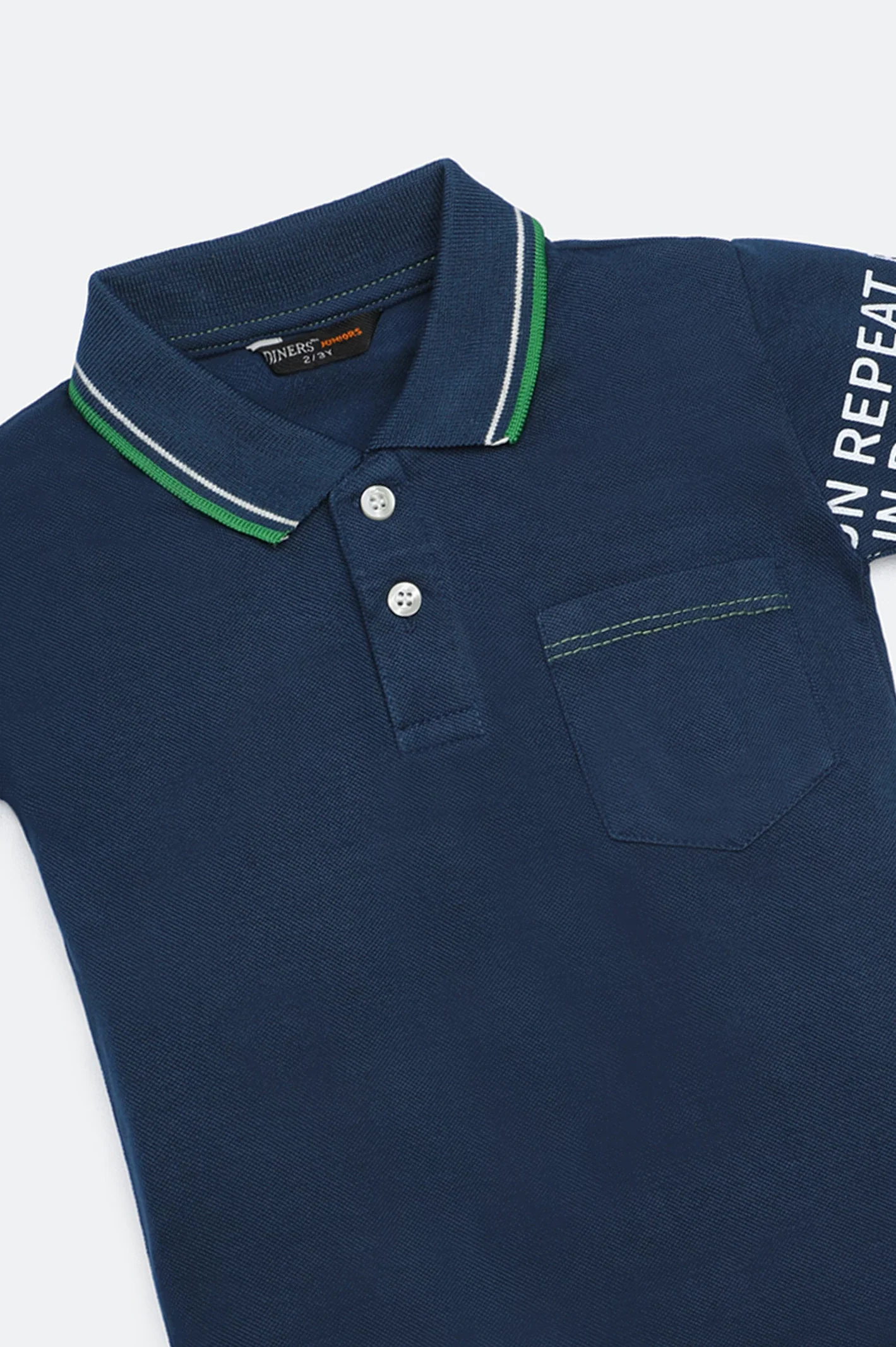 Navy Blue Statement Polo - Image 2
