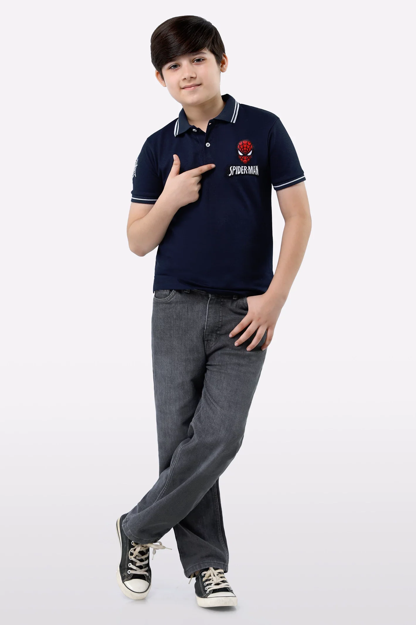 Navy Blue Boys Polo - Image 2
