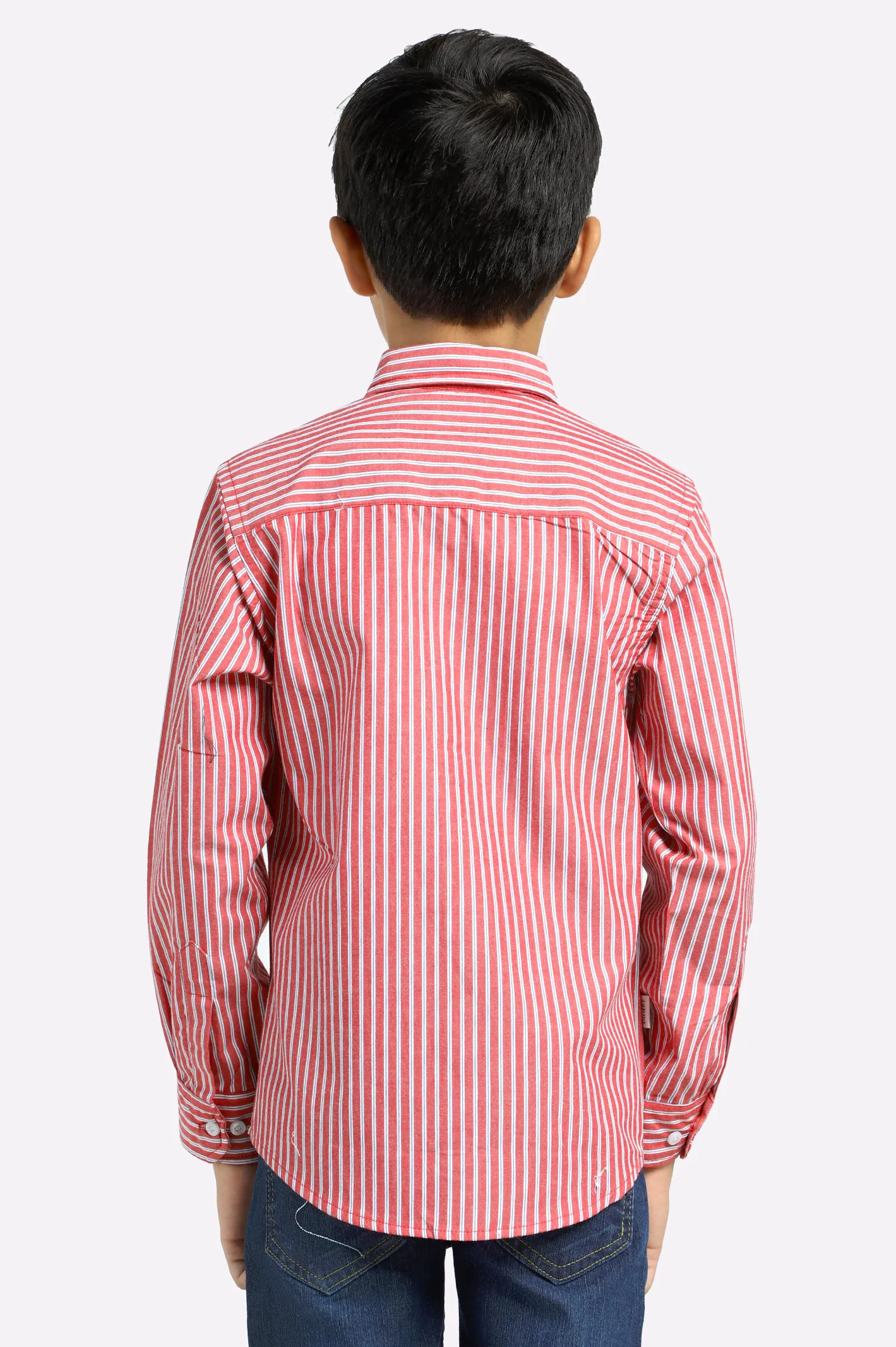 Red Stripe Casual Shirt - Image 3