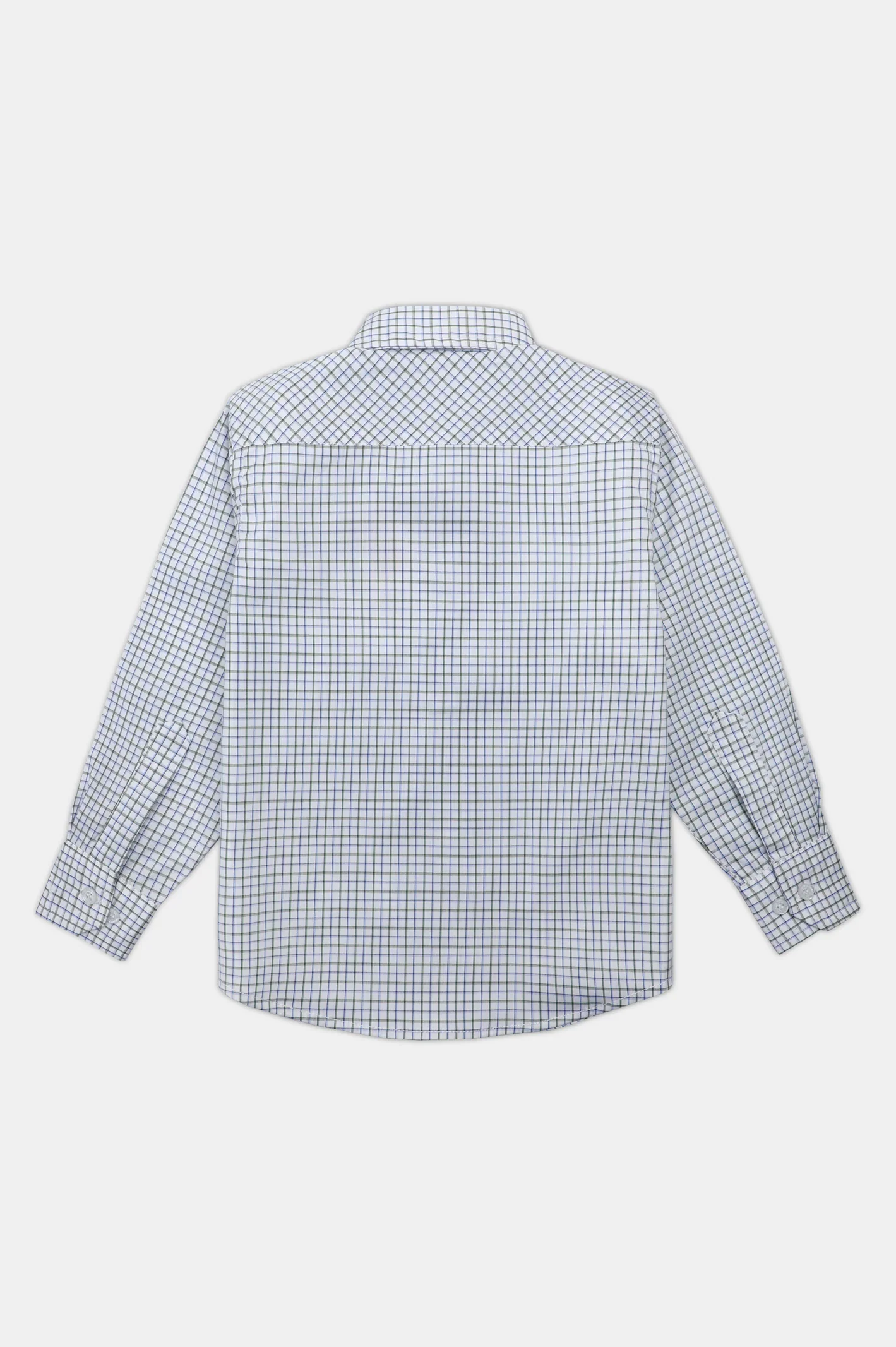 White Check Boys Casual Shirt - Image 3