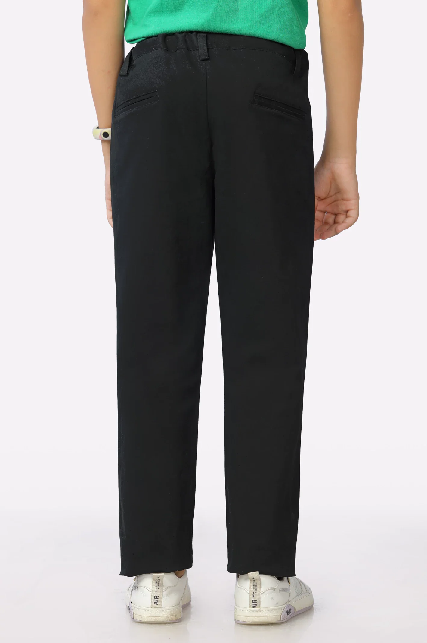 Black Relaxed Fit Cotton Chino - Image 3